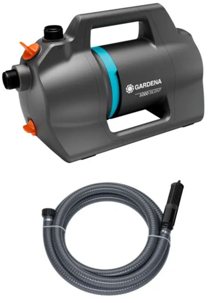 GARDENA Gartenpumpe 5000 Silent Saugschlauch-Set