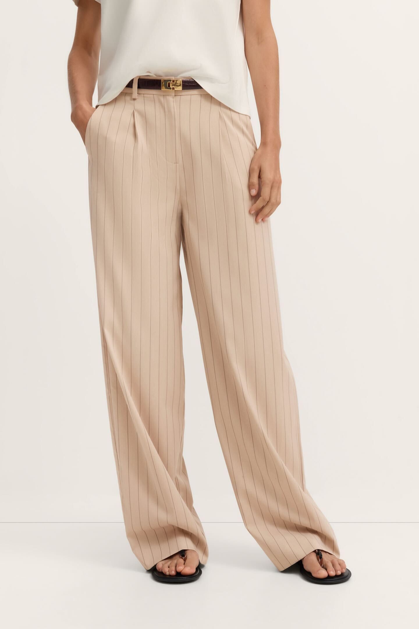 bugatti Stoffhose Stretch gestreift mit geradem Beinverlauf