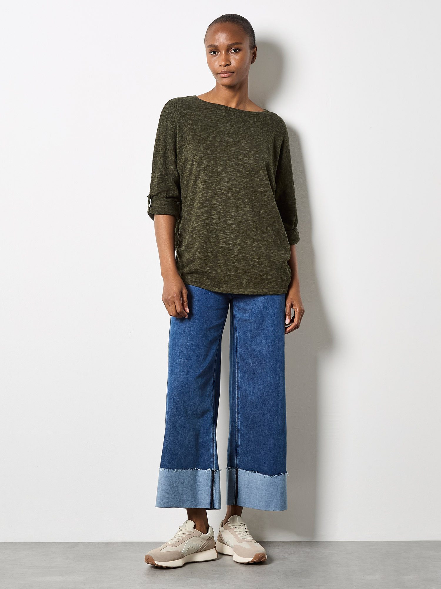 Apricot Strickpullover Feinstrick Pullover, mit meliertem günstig online kaufen