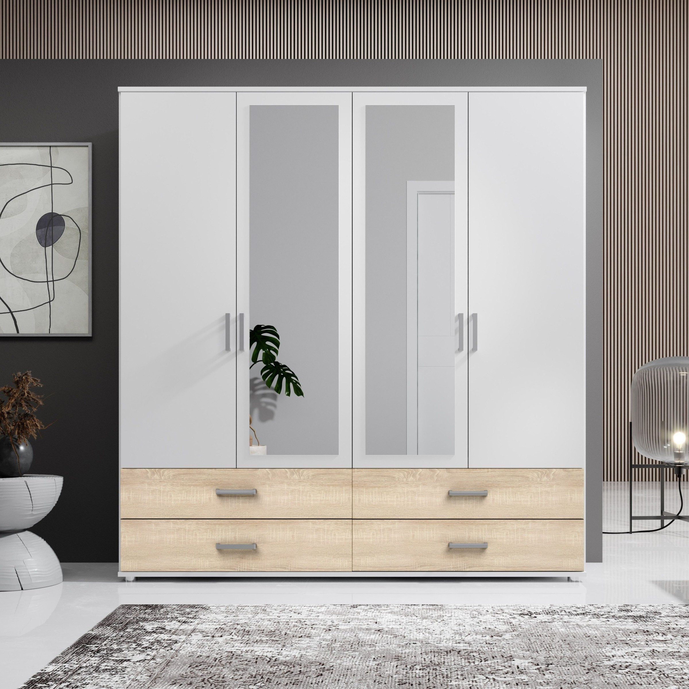 Pol-Power Kleiderschrank 180 x 190 x 51 cm (B/H/T)