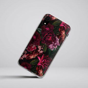 DeinDesign Handyhülle Rose Blumen Blume Dark Red and Pink Flowers, Apple iPhone Xr Silikon Hülle Bumper Case Handy Schutzhülle