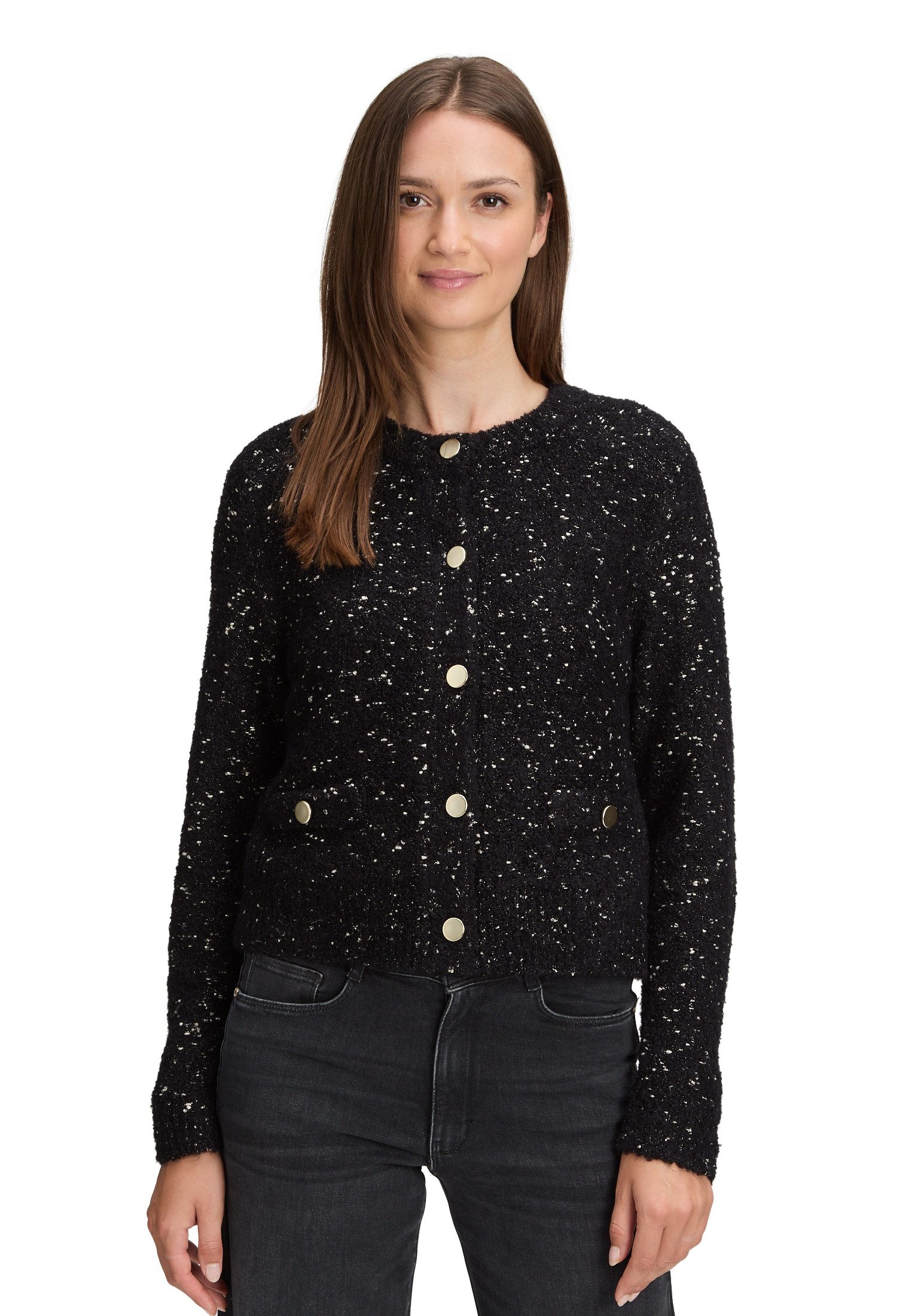Betty&Co Strickjacke Damen Strick-Cardigan mit Lurexfaden günstig online kaufen