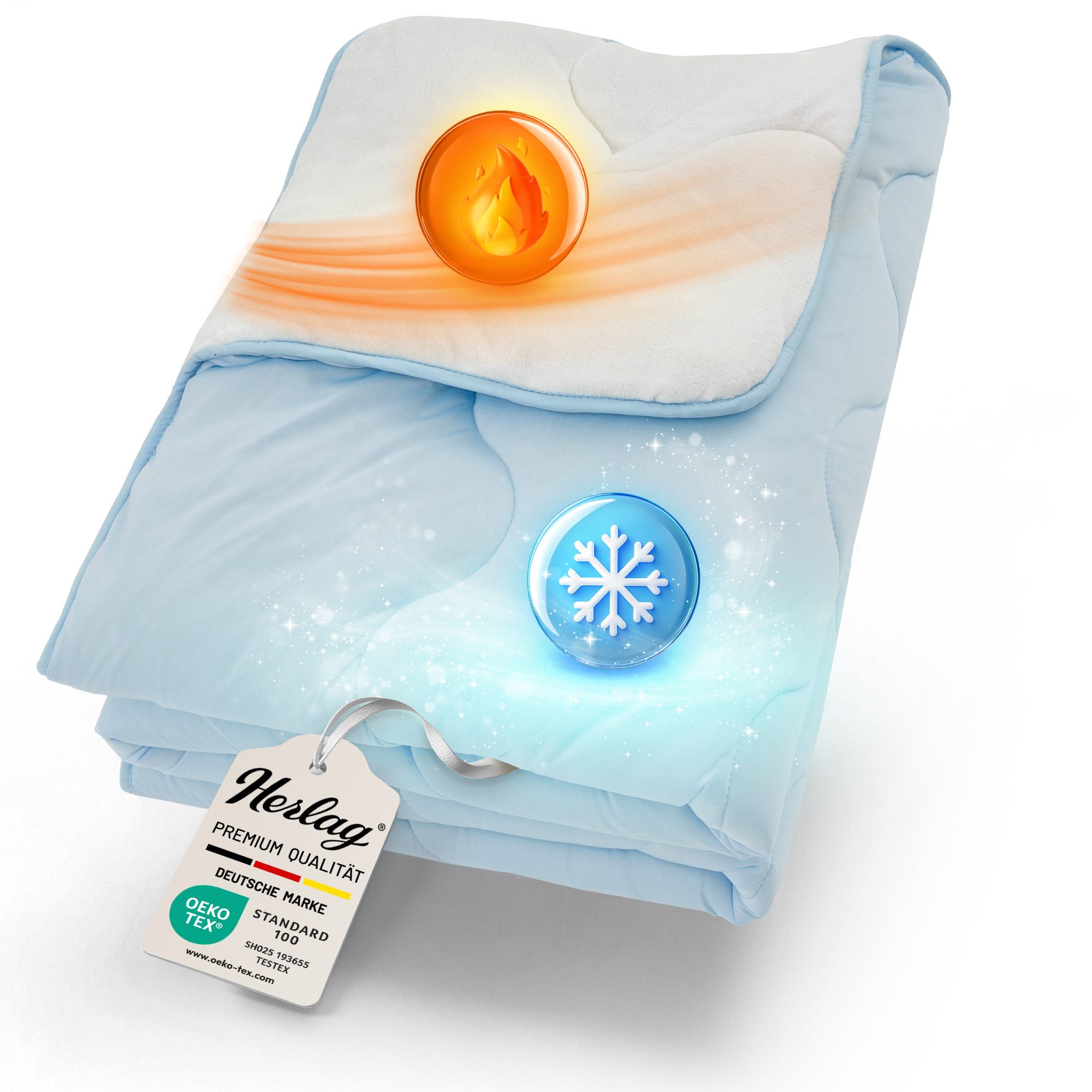 Herlag 4-Jahreszeitenbett 2-in-1 Bettdecke Sommer- & Winterseite Kühlend & günstig online kaufen