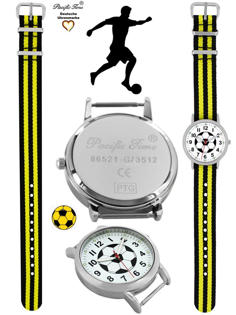 Pacific Time Quarzuhr Kinder Armbanduhr analog Mädchen Jungen Fußball Fan Sport, Wechselarmband Mix and Match - Gratis Versand – Bild 2 von 5