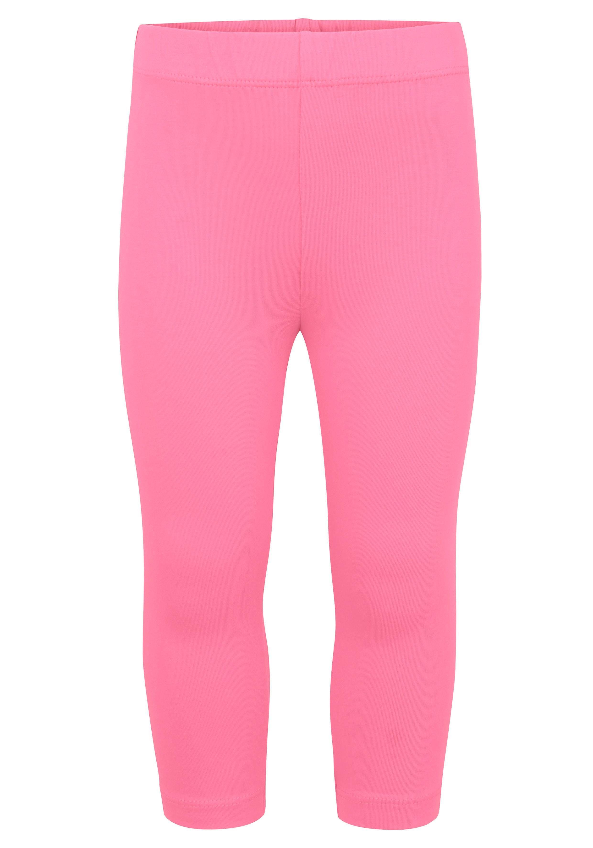 Länge KIDSWORLD Leggings (2er-Pack) 3/4 weiß in rosa,