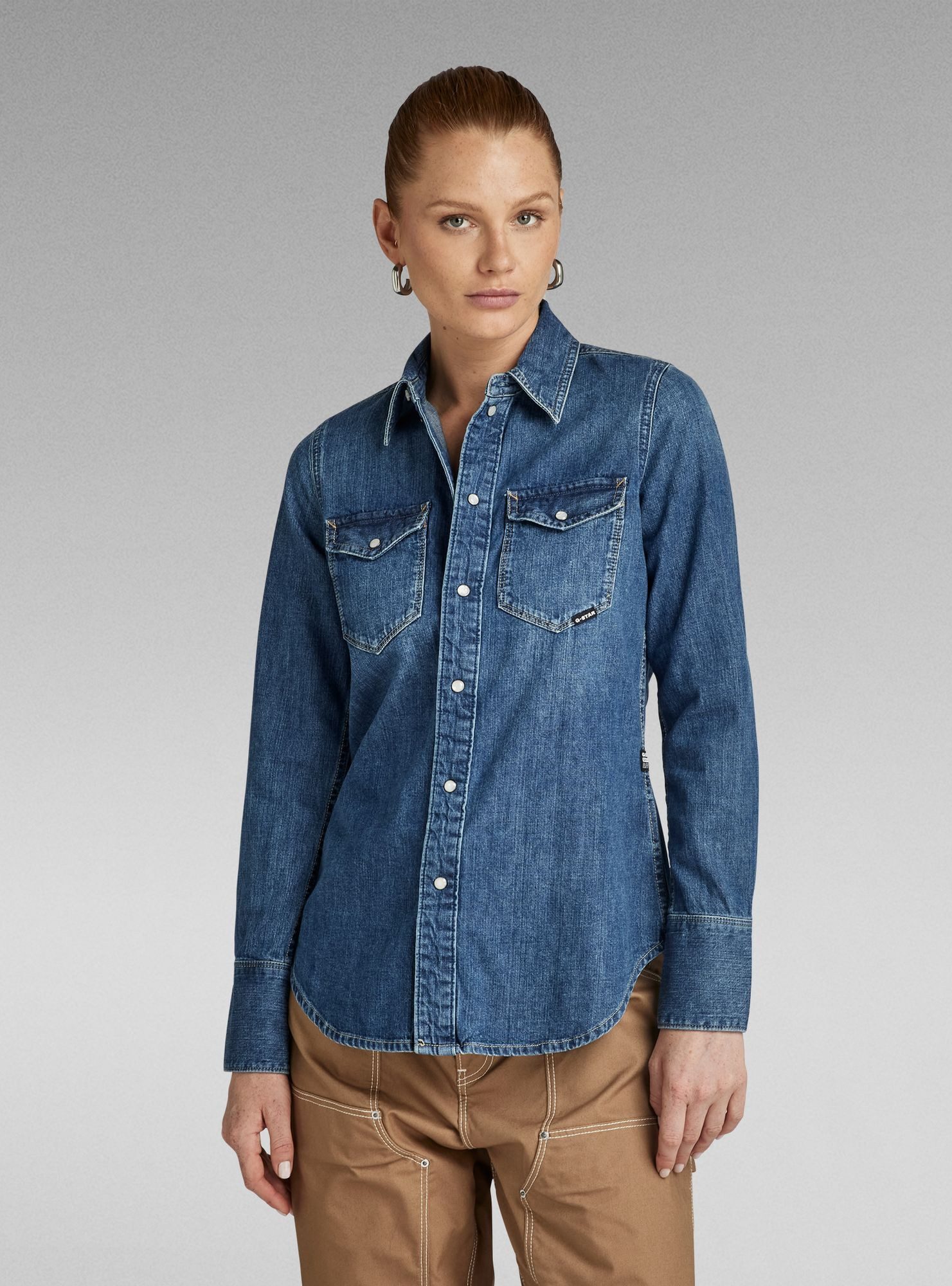 G-STAR Langarmshirt Slim Western Hemd günstig online kaufen