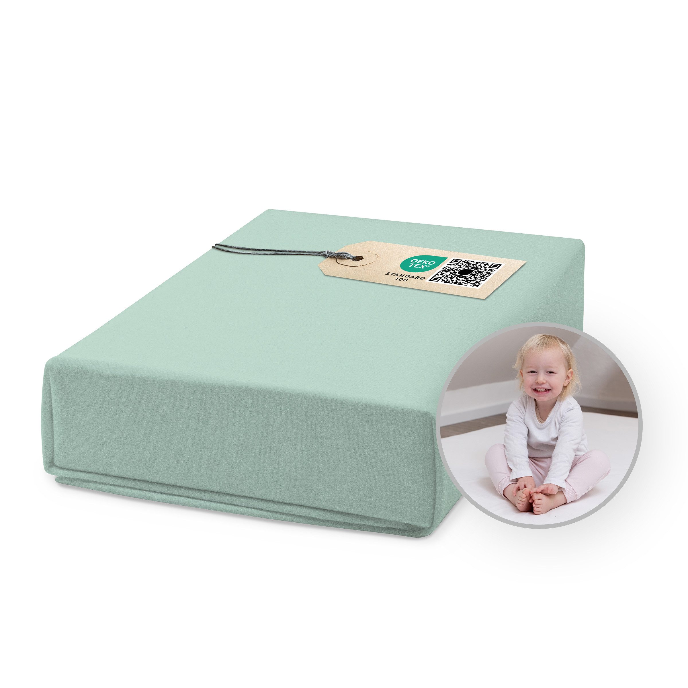 Ehrenkind Spannbettlaken für Babybett & Kinderbett, 100% Bio-Baumwolle, atm günstig online kaufen