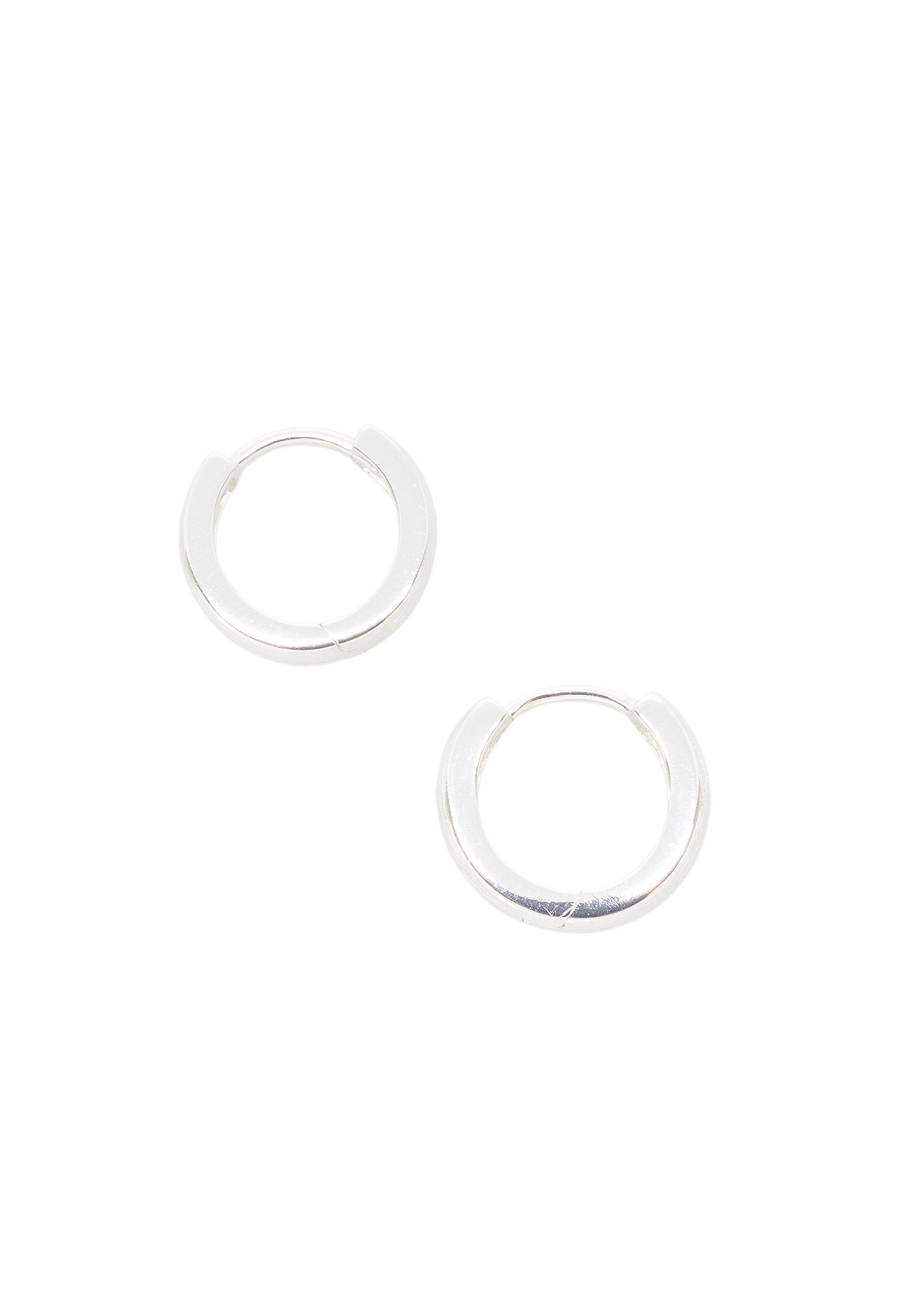 fejn jewelry Paar Creolen Satin Huggie, nachhaltiger Echtschmuck