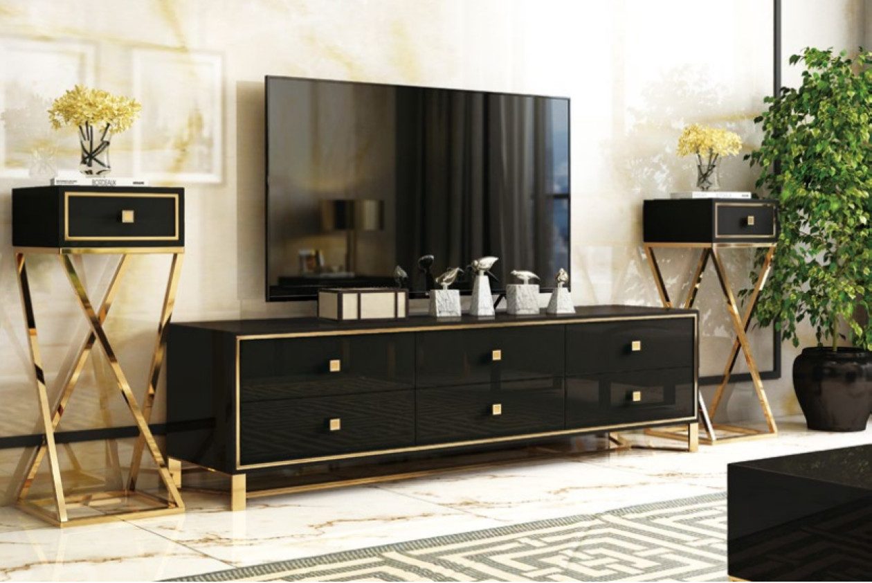 Xlmoebel Lowboard Stilvolles TV-Möbel mit Stauraum in modernem Design (Sideboard), Hergestellt in Europa