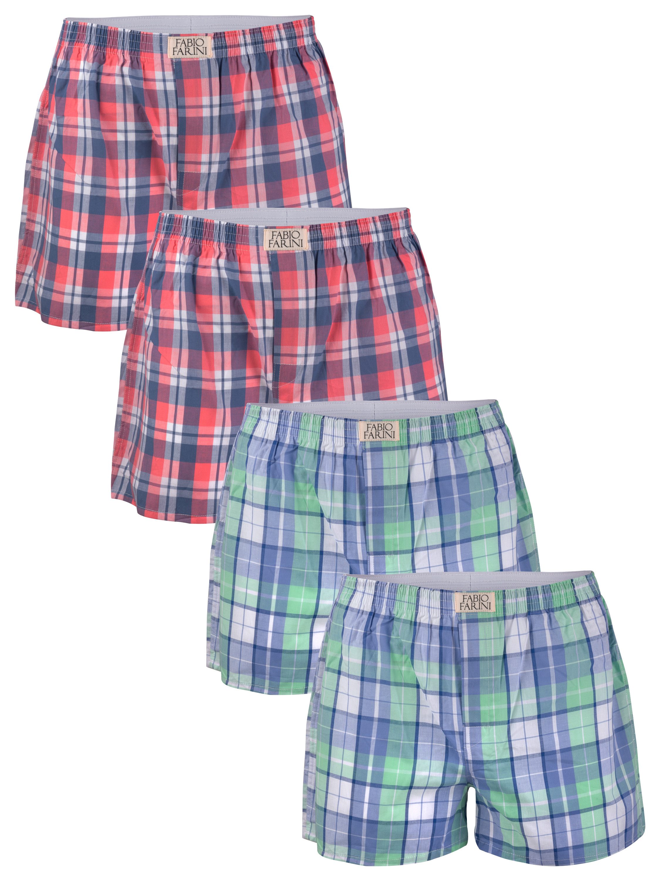 Fabio Farini Webboxer Herren Unterhosen - Männer Boxershorts (4-St) bequeme günstig online kaufen