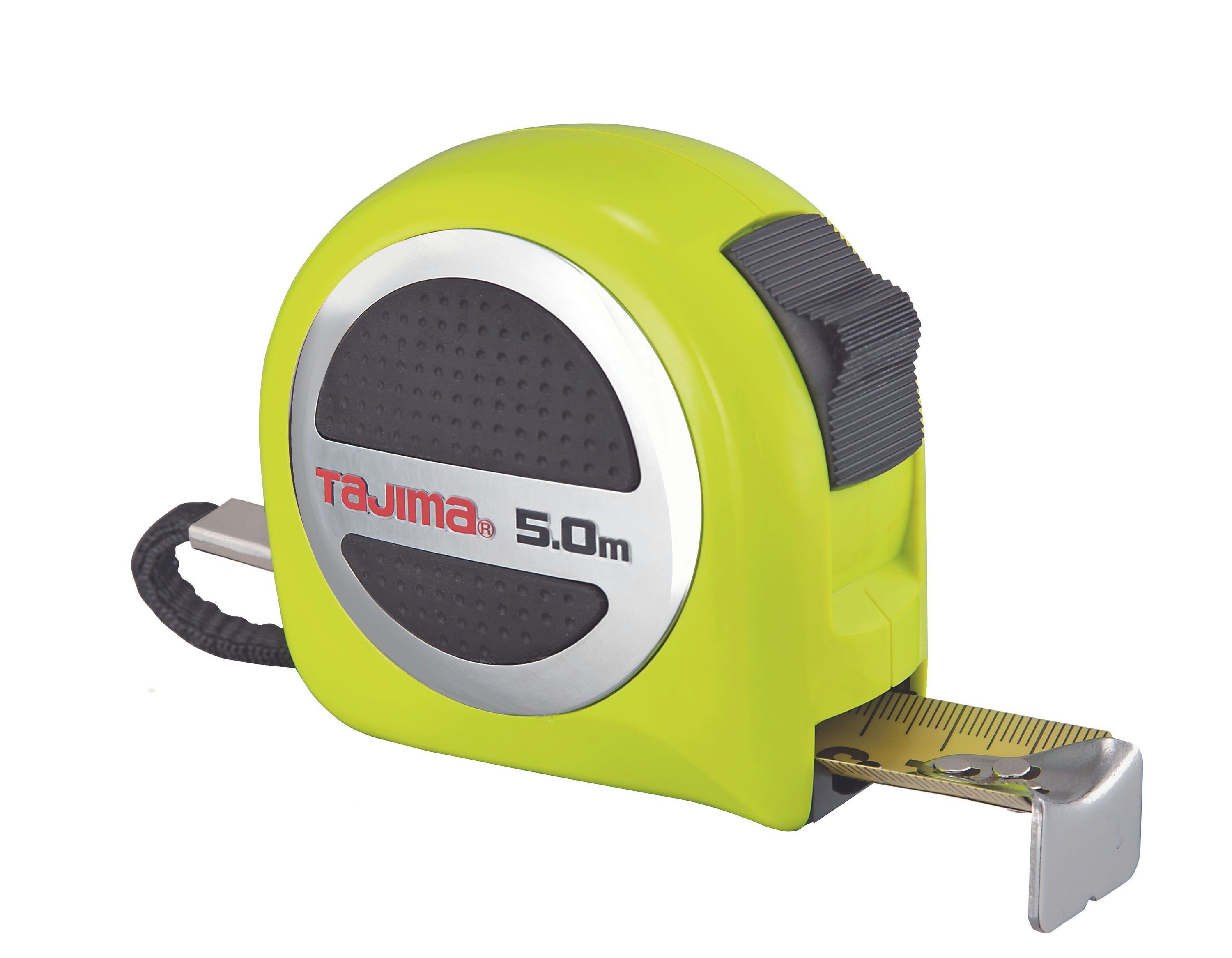 Tajima Maßband TAJIMA W-THICK Lock Bandmass 5m/25mm mit Strong Tape, Nylon Coating & rostfreier Feder, TAJ-22063