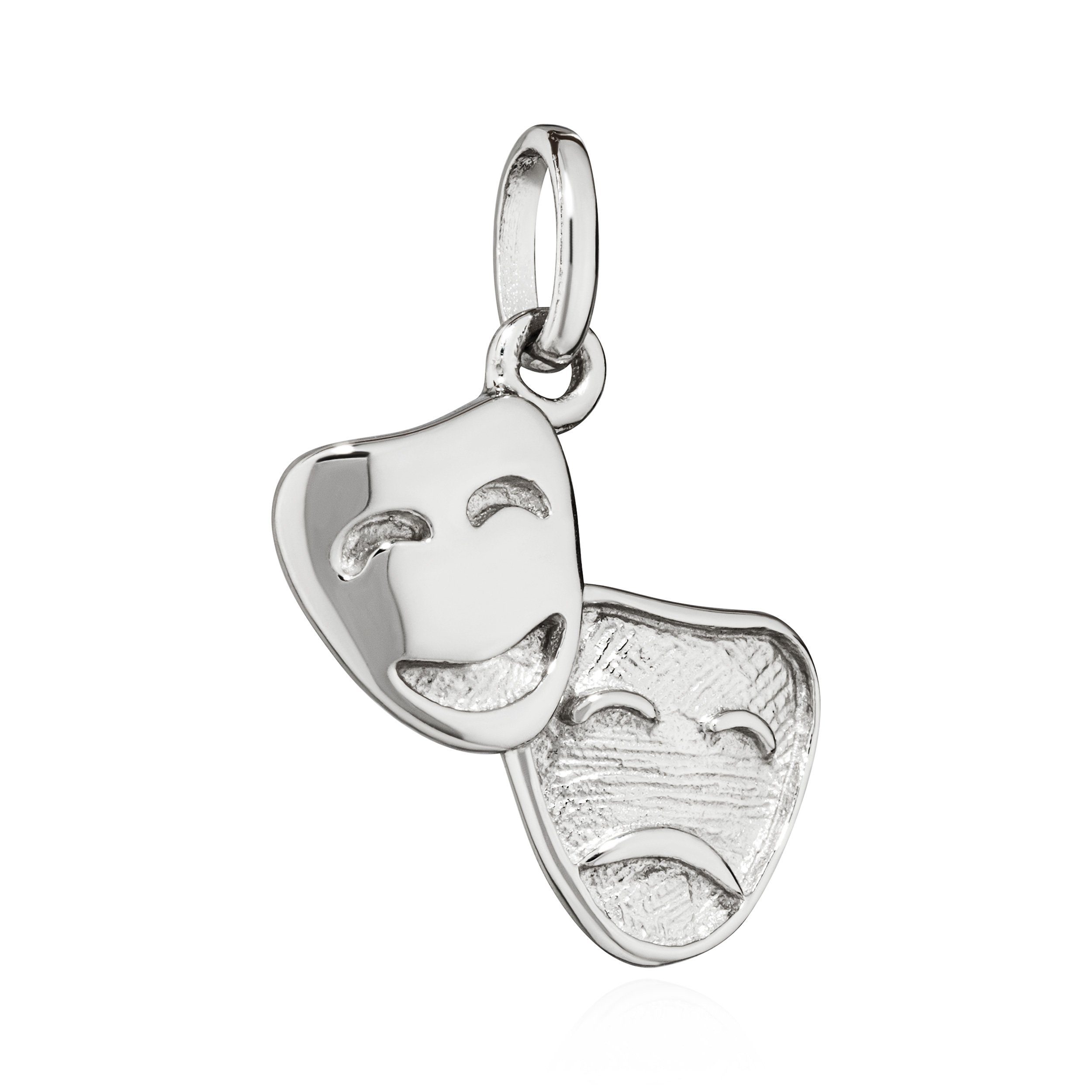 Kettenanhänger Kettenanhänger Theatermasken lachend und traurig 925 Silber 10x15mm Am
