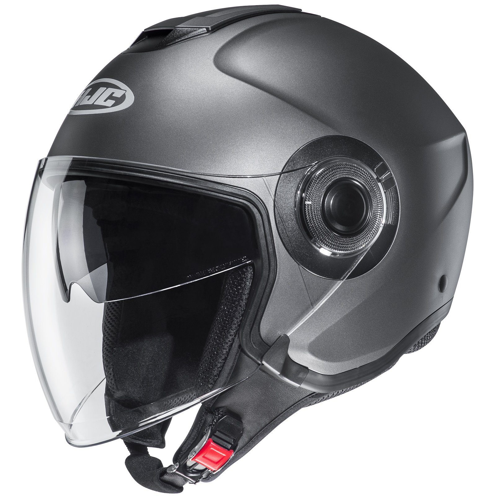 Motorradhelm HJC i40N Solid semi matt titanium Jethelm