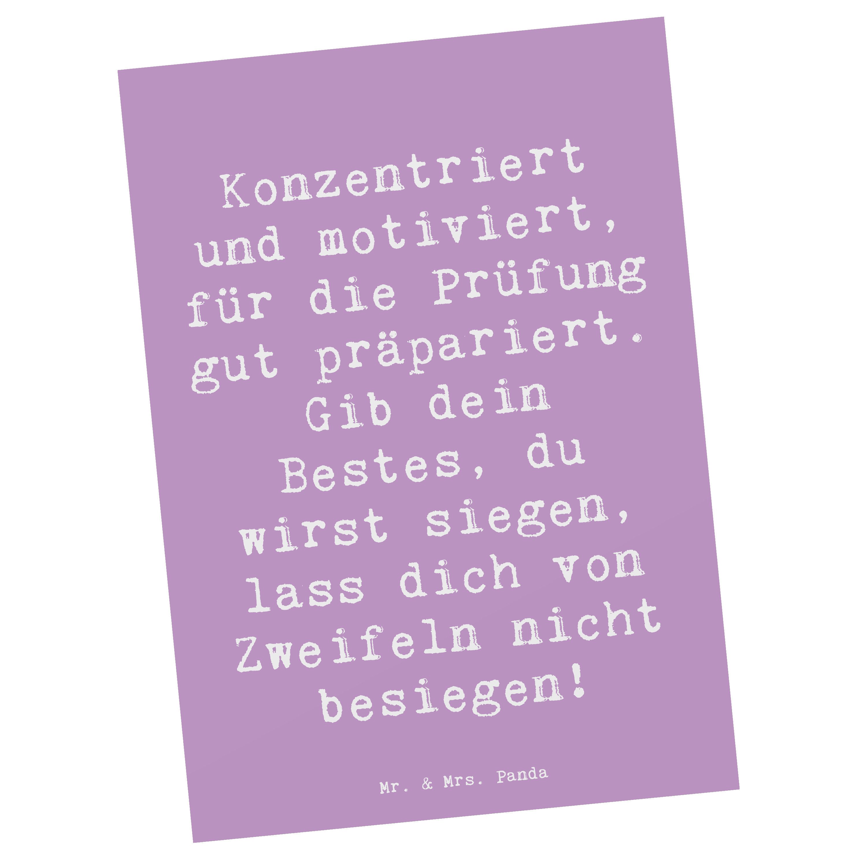 Postkarte Prüfungen bestehen - Lavendeltraum - Geschenk, konzentriert, Grußkart