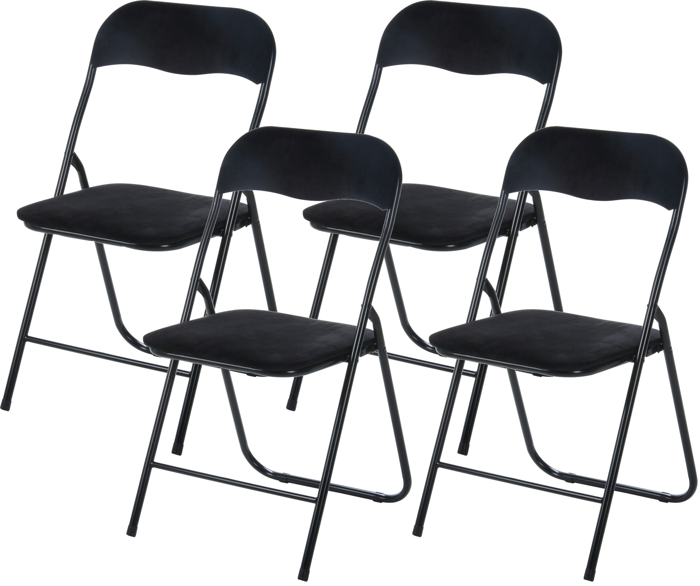 Koopman Klappstuhl Metallstuhl Stoff Besucher 3 Farben 4 er Set (Set, 4 St), Klappbar, Besucherstuhl