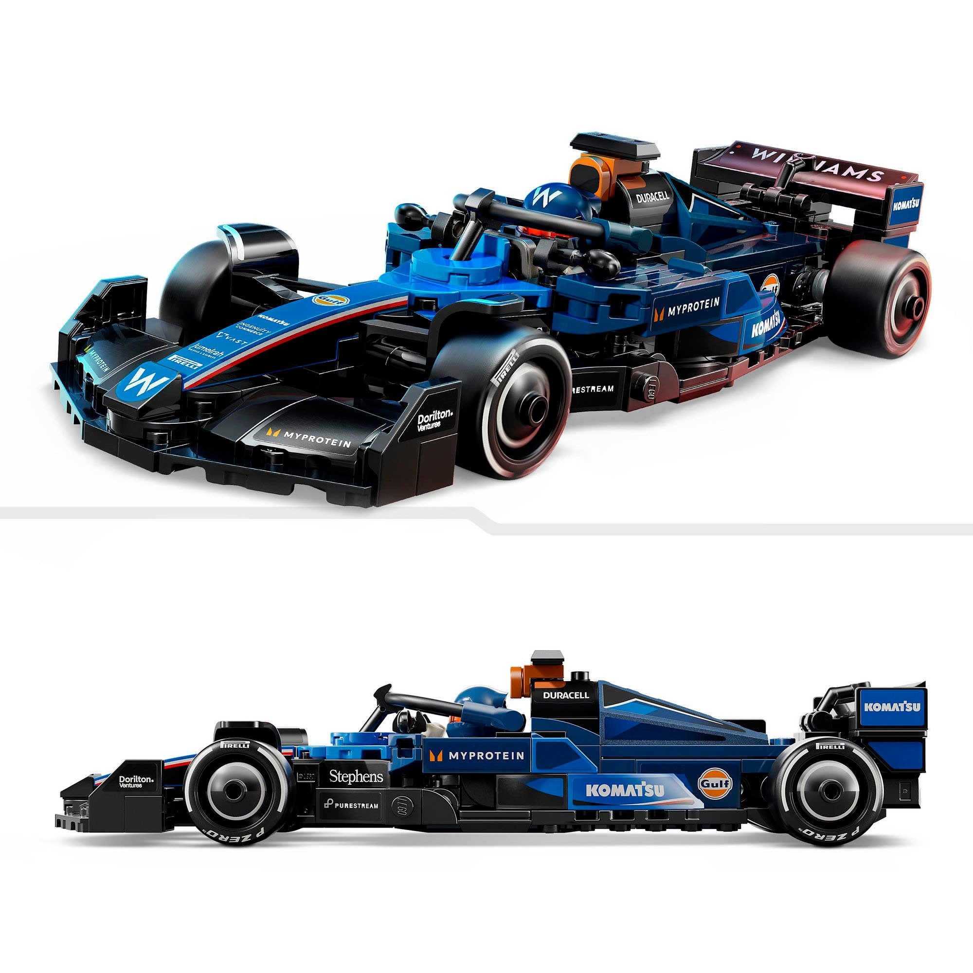 LEGO® Williams Racing FW46 F1 Rennauto (77249), LEGO Speed Champions Konstruktionsspielsteine, (263 St), Made in Europe – Bild 4 von 5