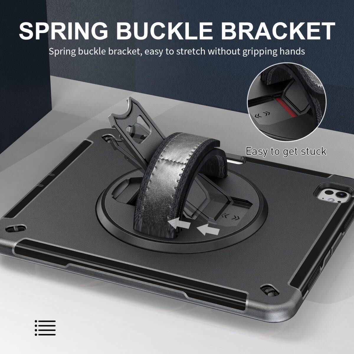 4smarts Smartphone-Hülle Rugged Case Grip für Apple iPad Pro 13' (M4, 2024)