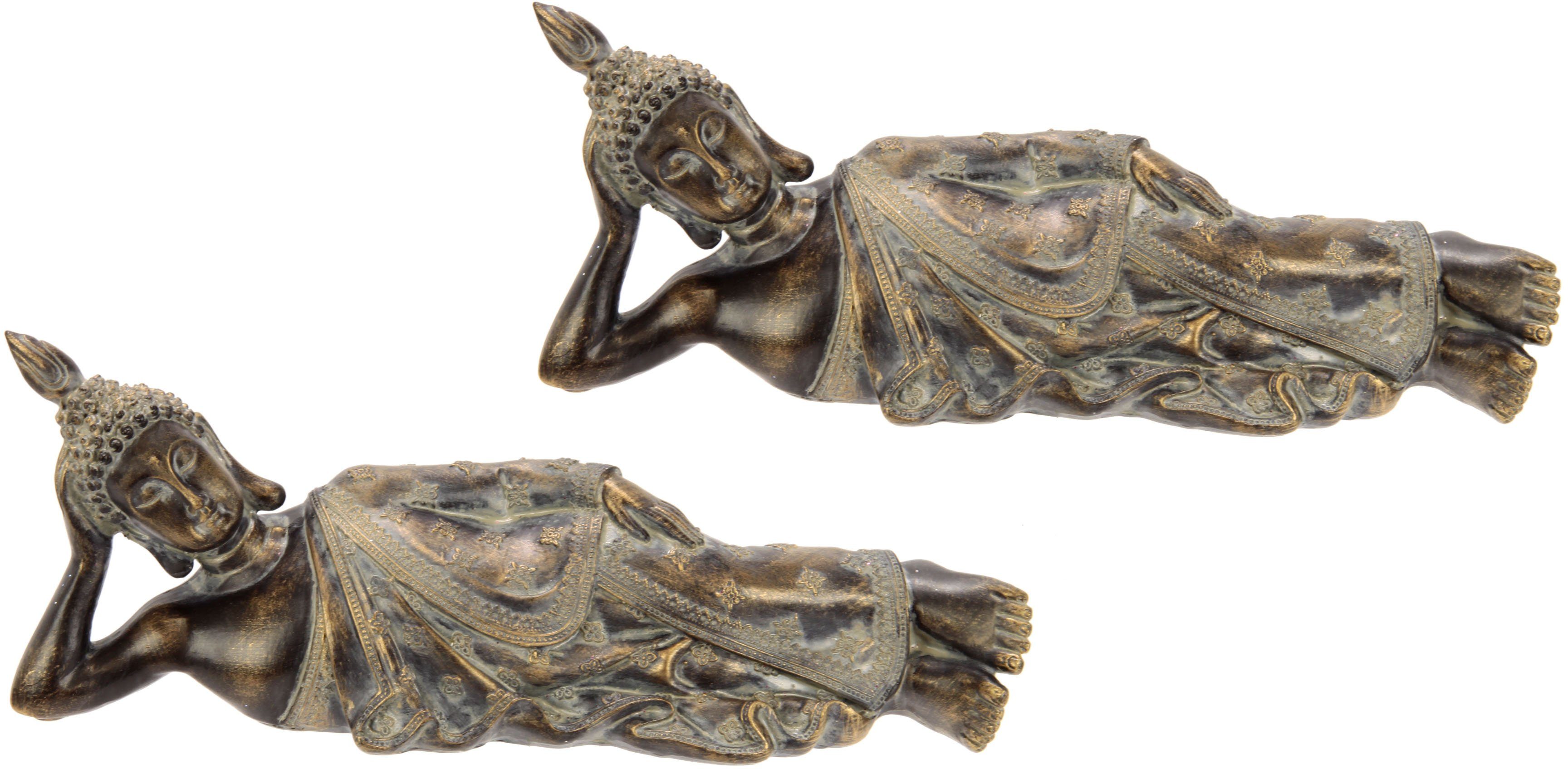 [Neueste Werke & Schnäppchen] I.GE.A. Buddhafigur Polyresin, 2er Set