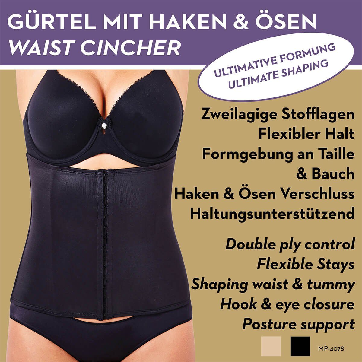 Miss Perfect Taillenshaper 4078 Figurformender Body Shapewear Gürtel mit Ha günstig online kaufen