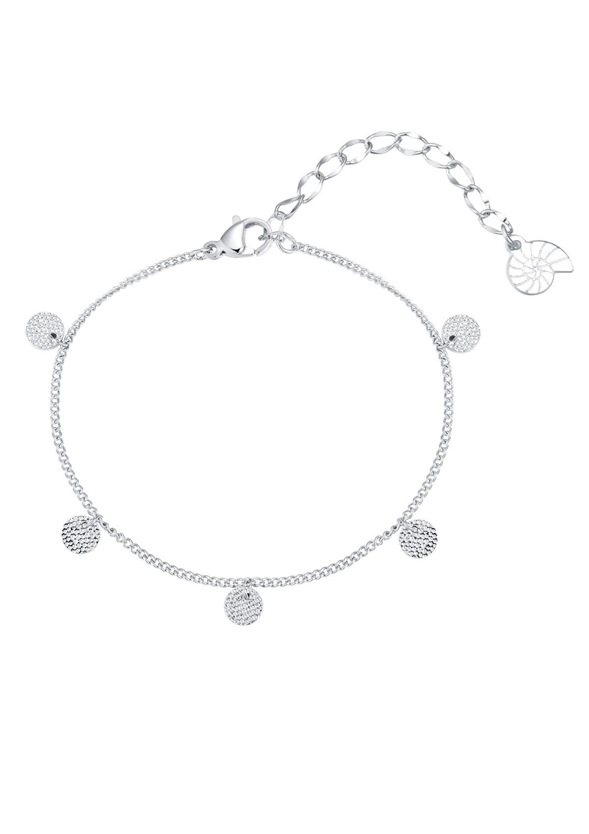 Hey Happiness Charm-Armband Edelstahl Damen Plättchen günstig online kaufen