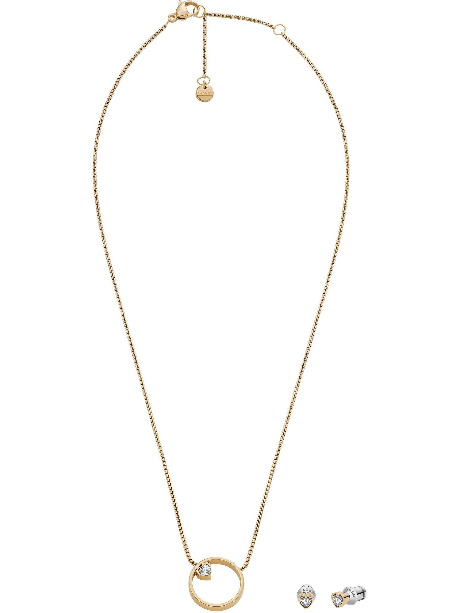 SKAGEN Ювелирные изделияset Skagen Damen-Schmuck-Set Edelstahl Glasstein
