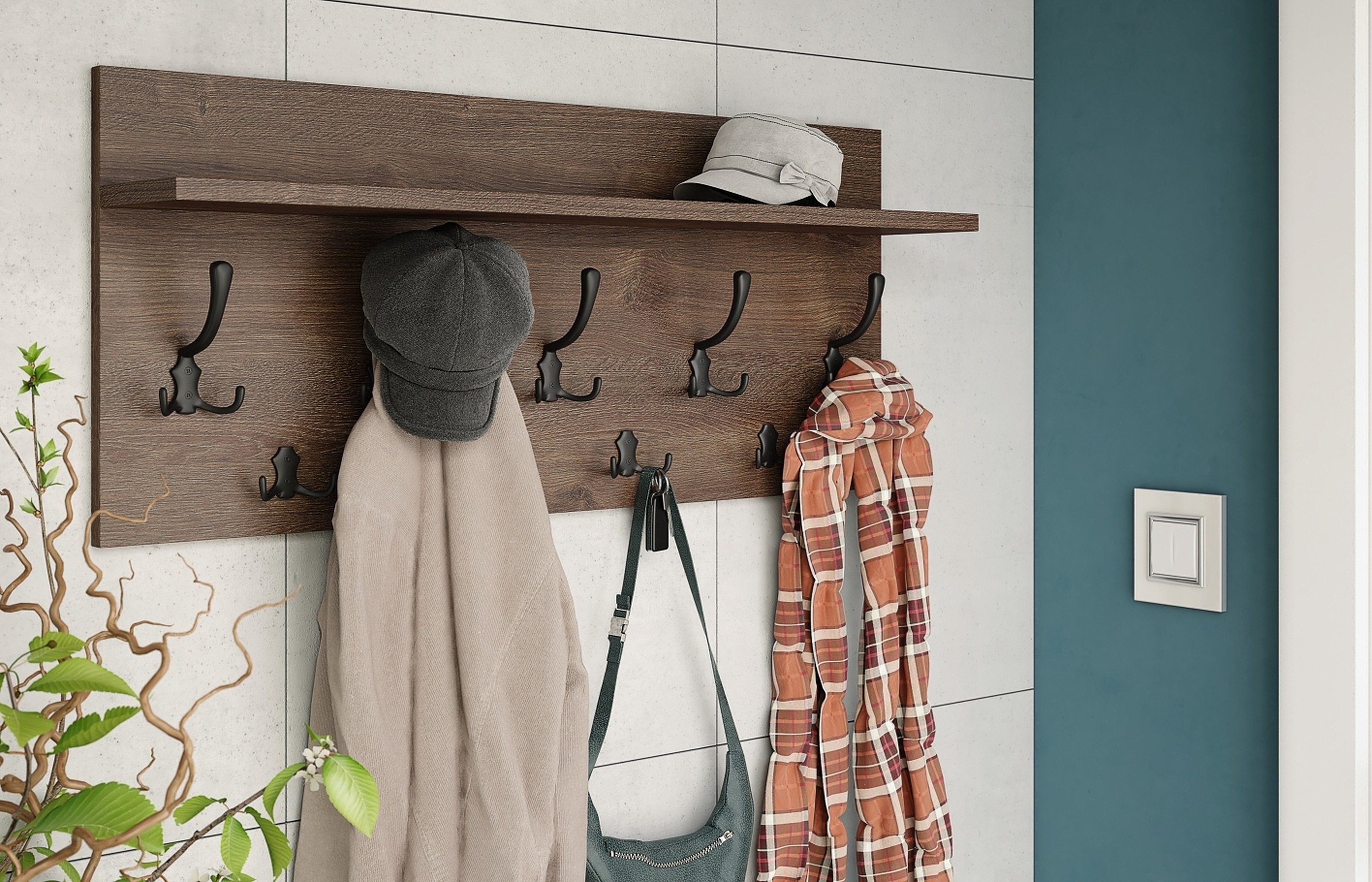 designimpex Garderobenpaneel Design Garderobe 90 x günstig online kaufen