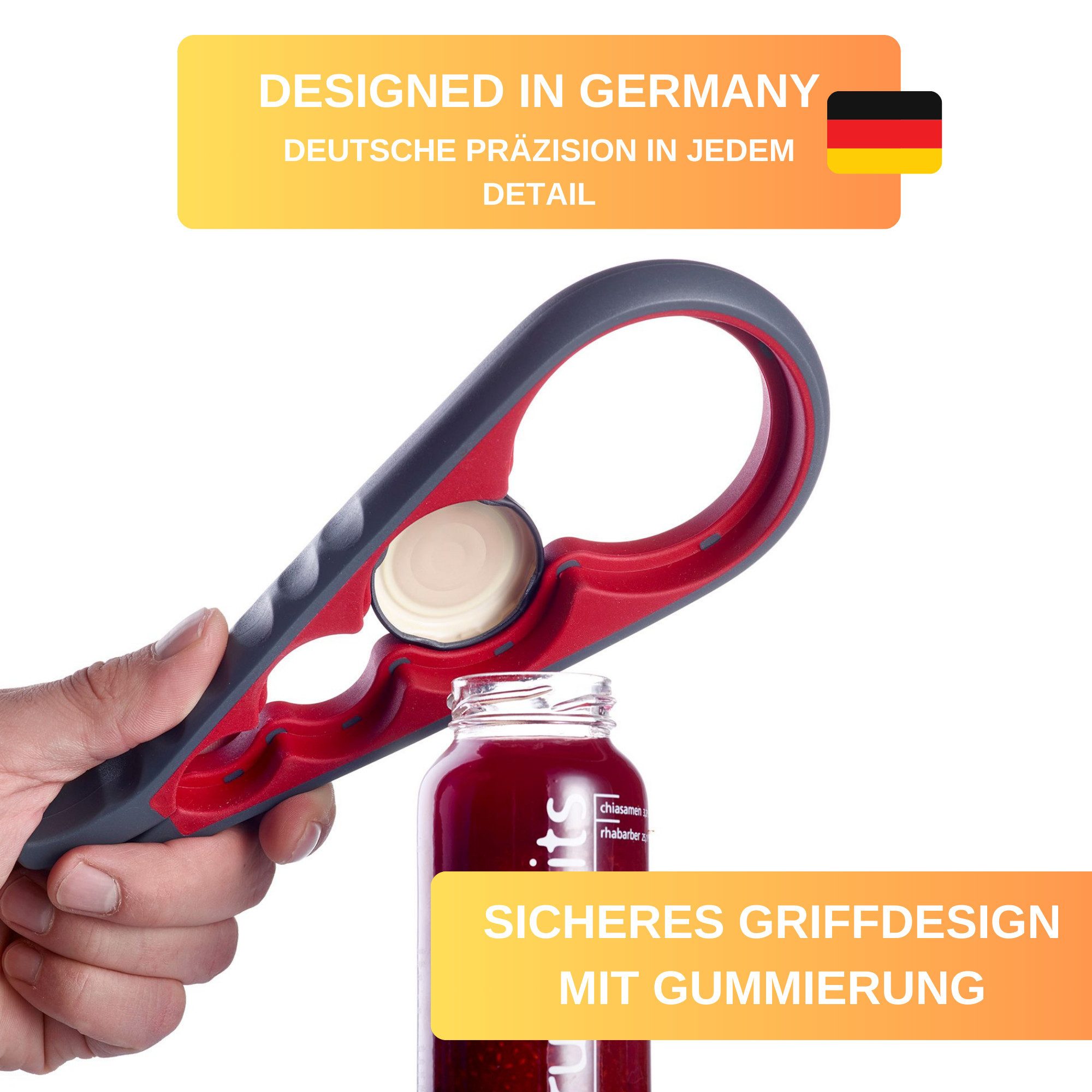 Thiru Multiöffner Deckelöffner für viele unterschiedliche Größen bis ø 6,5