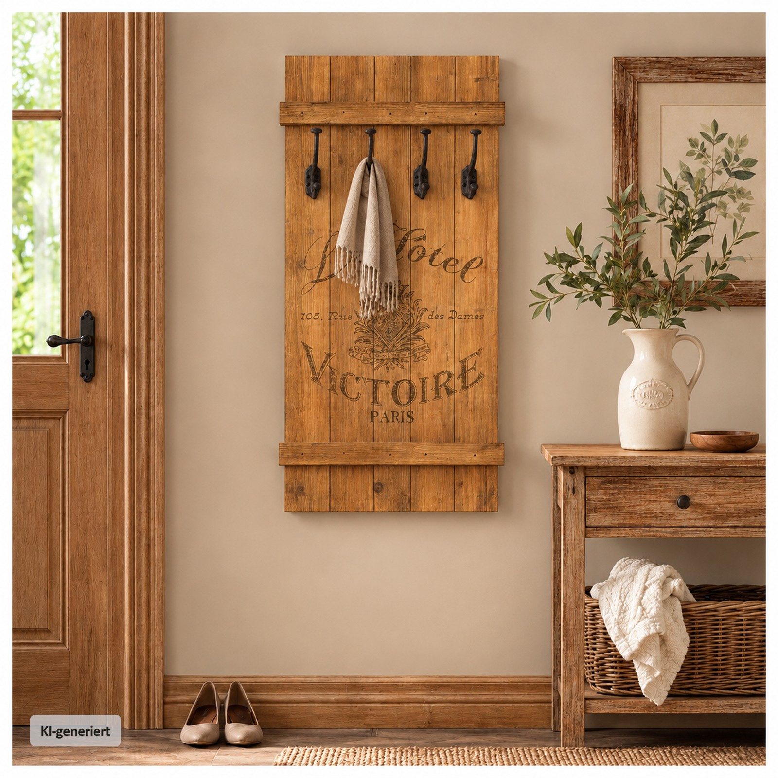 HTI-Line Garderobenpaneel Garderobe Victoire (Stück, 1 St., 1x Wandgarderobe, ohne Dekoration), Kleiderhaken – Bild 2 von 3