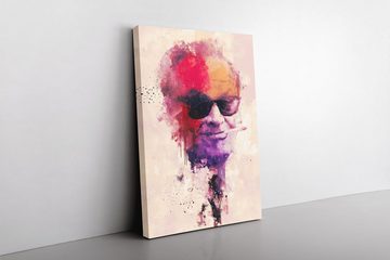 Sinus Art Leinwandbild Jack Nicholson Porträt Abstrakt Kunst Filmlegende Schauspieler 60x90cm Leinwandbild