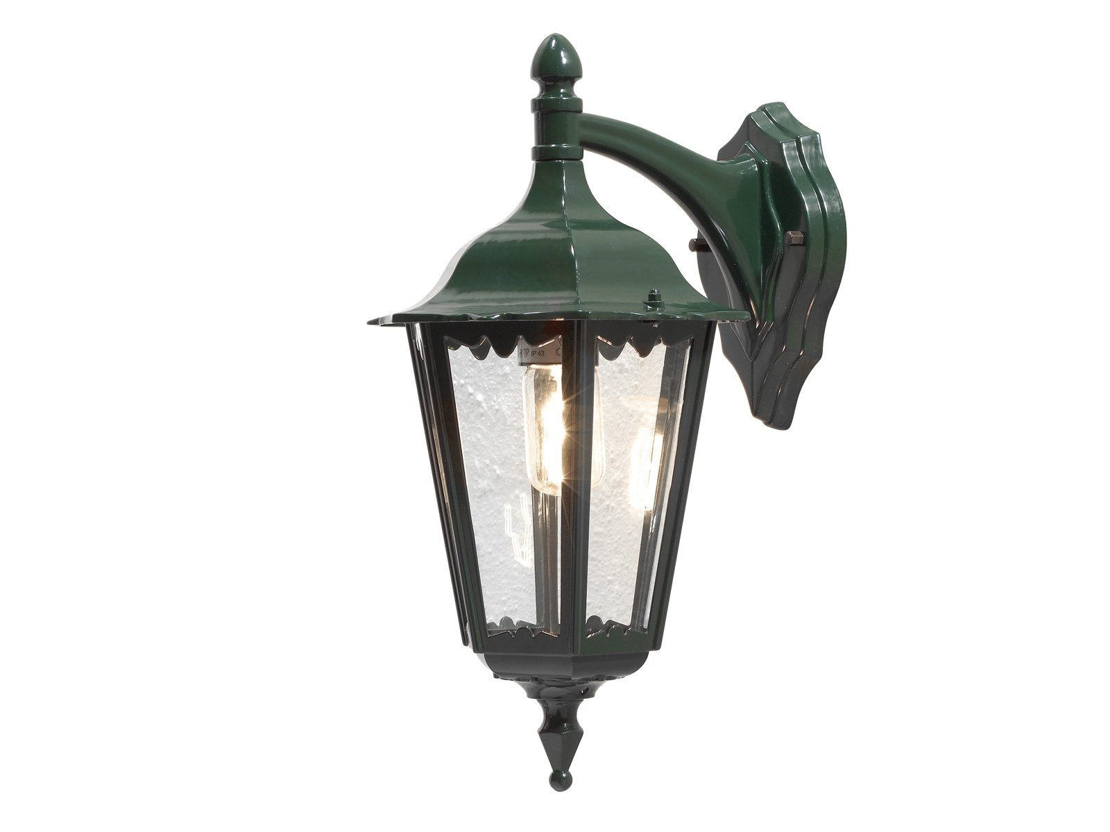 KONSTSMIDE LED Außen-Wandleuchte antike Wand-Laterne hängend, Höhe 45cm, LED wechselbar, Warmweiß, Außenleuchte zur Fassadenbeleuchtung, inkl. E27 Leuchtmittel