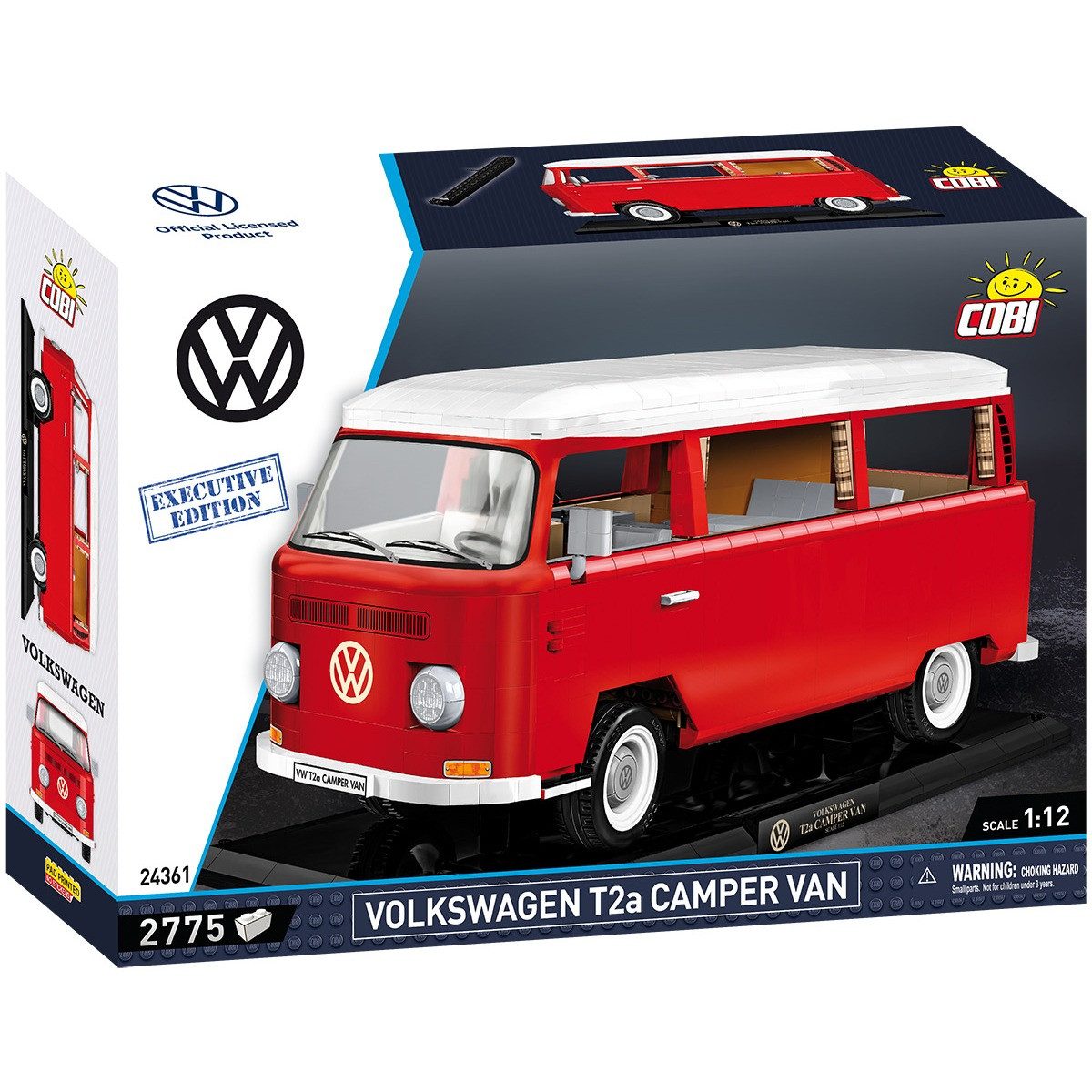 COBI Weihnachtsbaumkugel Bausatz Volkswagen T2a Camper Van rot/weiß 1:12 Executive Edion