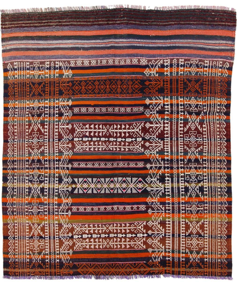Orientteppich Trading, Höhe: rechteckig, Afghan 3 mm Handgewebter Orientteppich, Nain 130x159 Antik Kelim