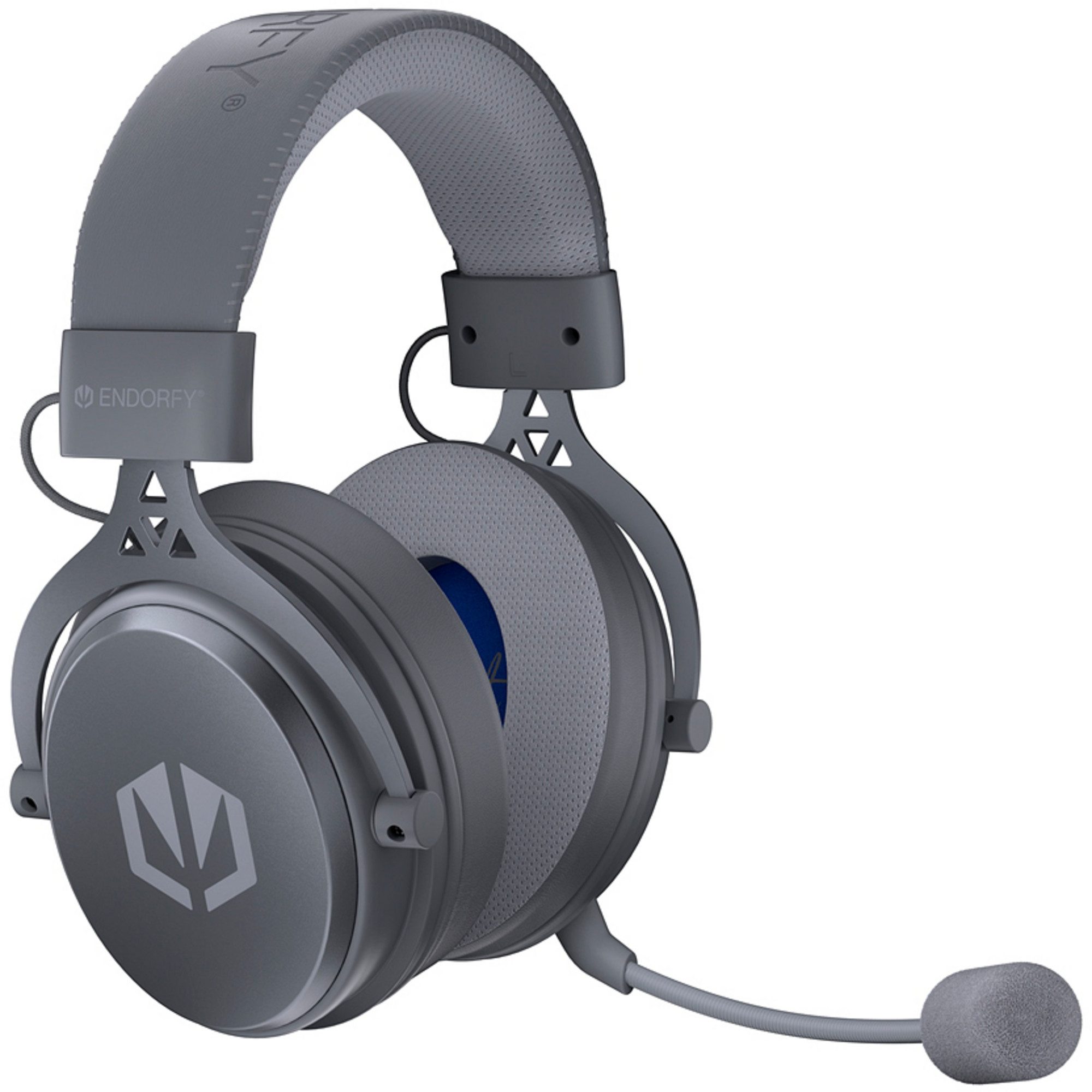 ENDORFY ENDORFY VIRO Wireless Alt Gray, Gaming-Headset, (USB--Dongle Headset (Mikrofon mit aktiver ENC-Geräuschreduzierung, Hybridmodus (2,4 GHz + Bluetooth), Schaumstoff-Pop-Filter, Xear Surround (Mehrkanal-Sound mit 5.1 oder 7.1), ENDORFY Viro Studio Software, Integrierter Equalizer, Status-LED und Tonsignale, Hybride Ohrpolster (atmungsaktiver Stoff mit akustisch isolierendem Kunstleder), Memory-Schaumstoff, Aluminium-Kopfbügel, Hybridmodus, Schnellladen)