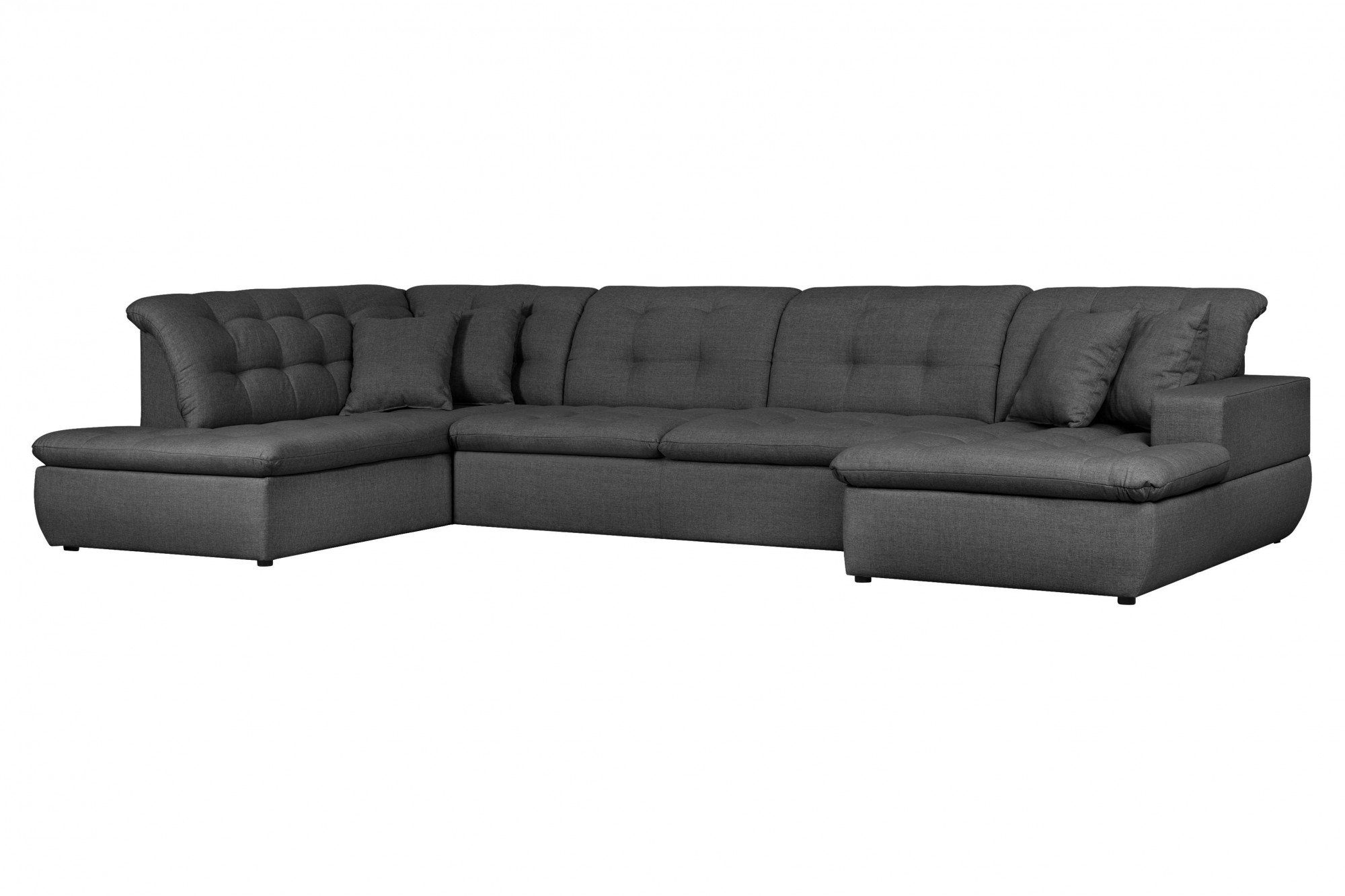 Home affaire Wohnlandschaft BRISBANE NEU U-Form, mit feiner Steppung, Matten-Optik, incl. Zierkissen