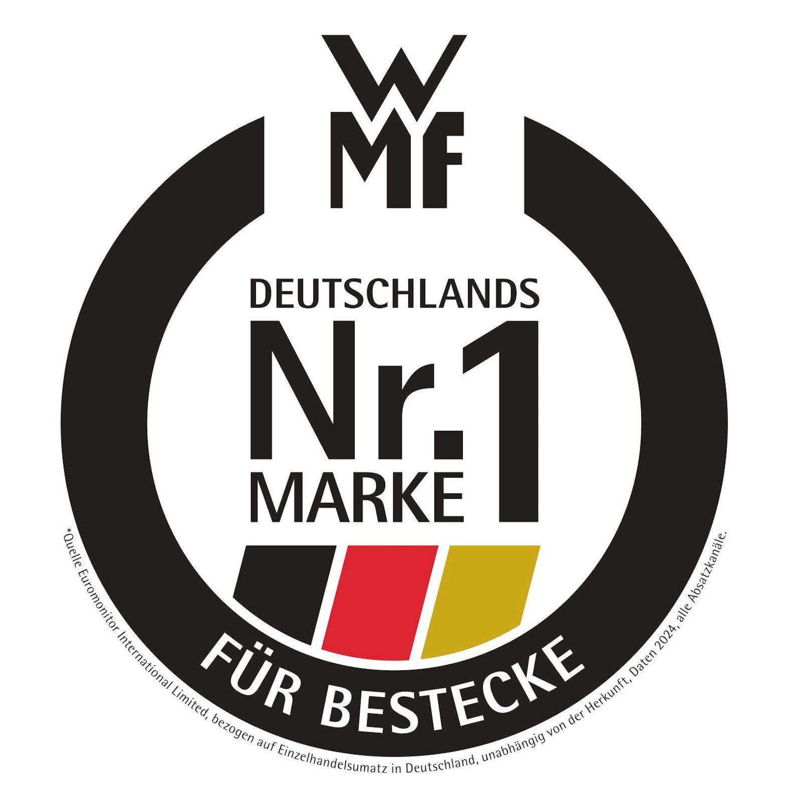 WMF Besteck-Set Palma in klassisch-stilsicherer Optik, ergonomisch, Wellenschliff (30-tlg), 6 Personen, Cromargan® Edelstahl Rostfrei 18/10, spülmaschinengeeignet, optimale Schärfe, hochwertiger Besteckkasten