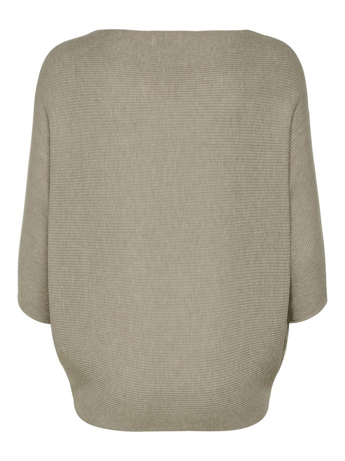 Feinstrick BATSLEEVE BEHAVE Strickpullover in (1-tlg) Sweater 3053 YONG Beige JDYNEW JACQUELINE Pullover de Sweatshirt
