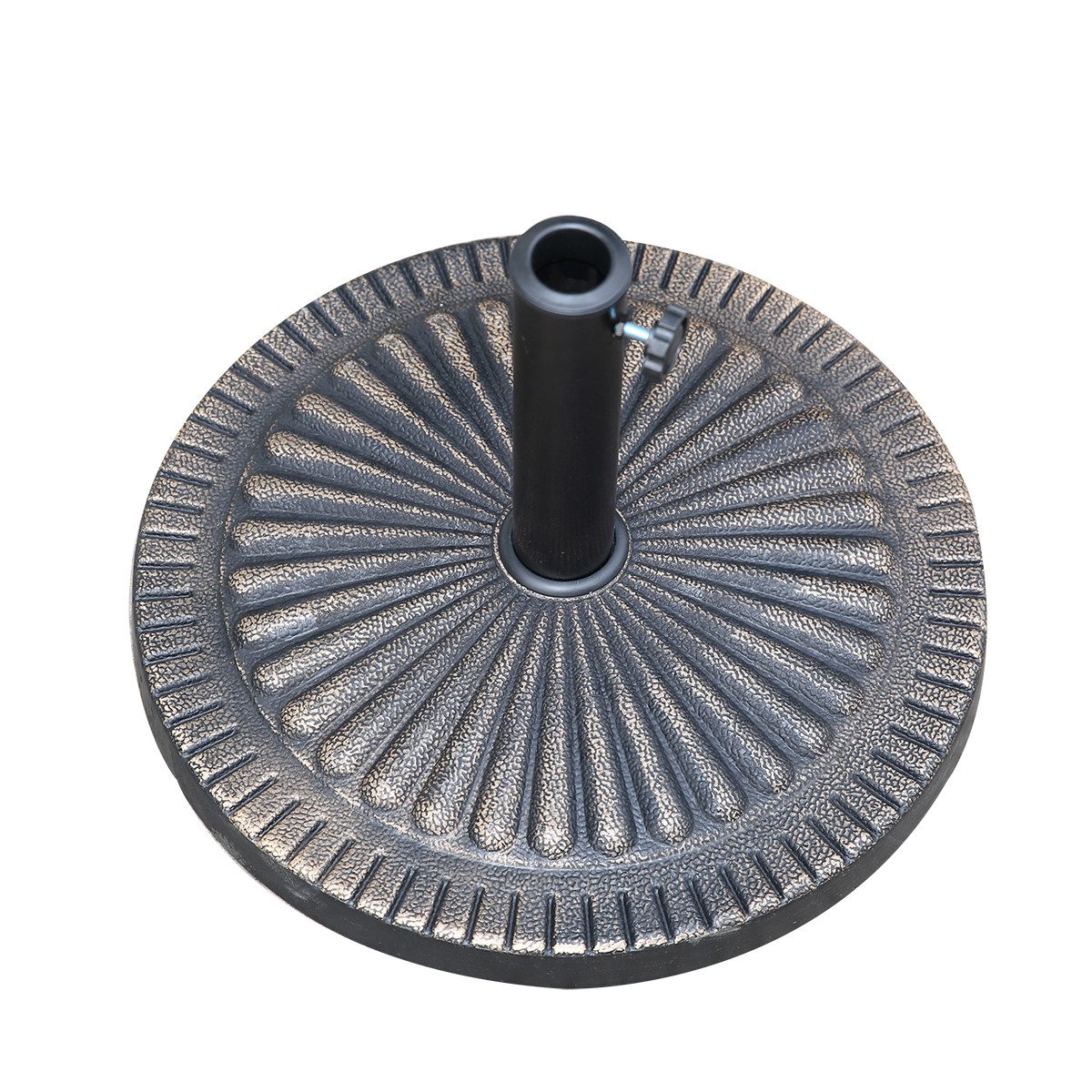 Angel Living Schirmständer Sonnenschirmständer 14 kg – Aus Polyharz & Stahl, für Ø38 mm Schirmstangen