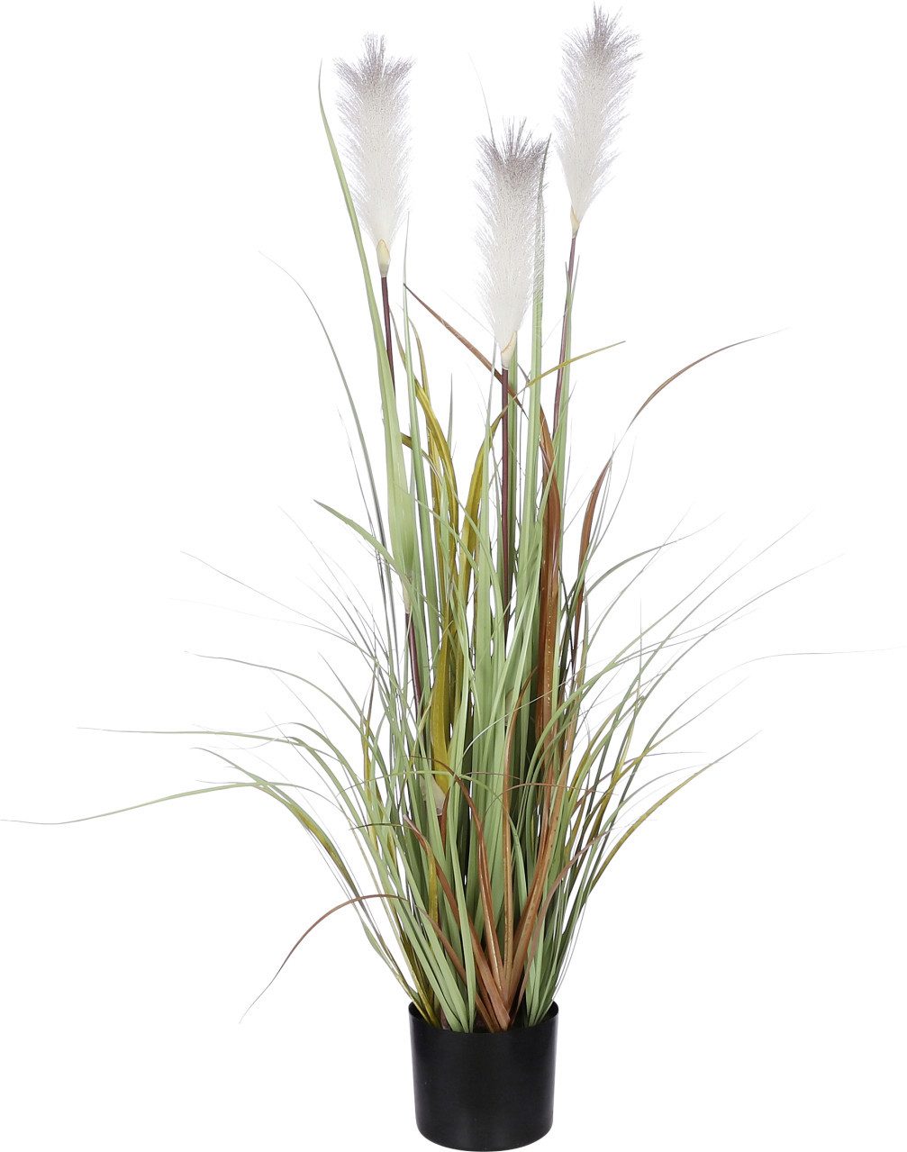 Kunstpflanze Mica Federgras in Topf braun 115 x 45 cm, Mica Decorations