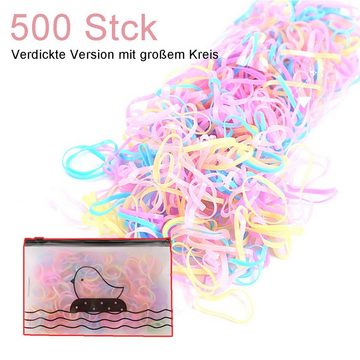 Rnemitery Haarband Elastische Haargummis für Haar Zöpfen Hochzeitsfrisur 500 Stück, 500-tlg.