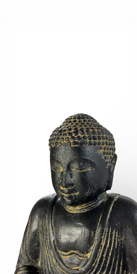 FaHome Skulptur Buddha Skulptur sitzend – Garten Terrasse Balkon Deko – Wetterfest – Bild 5 von 5