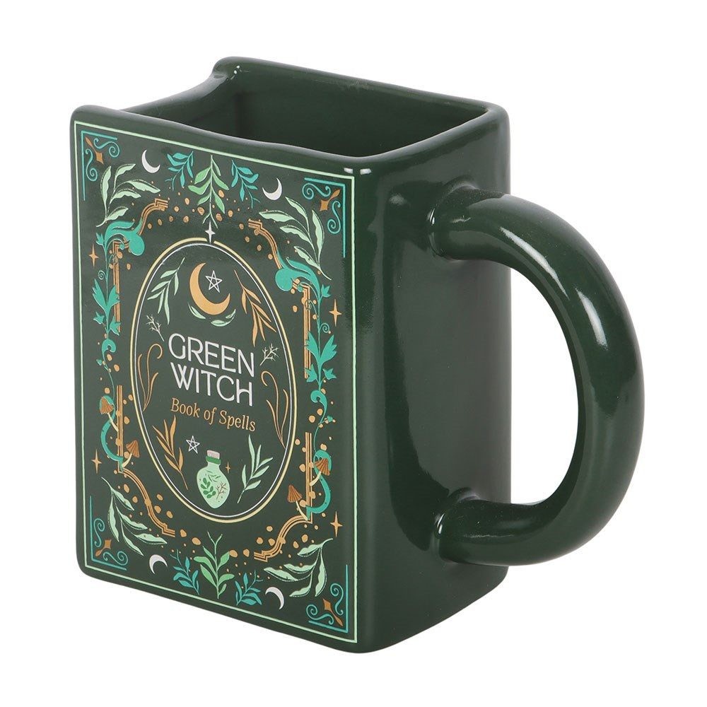 Something Different Tasse "Green Witch" 3D Becher Tasse in Buchform mystisch Gothic Geschenk