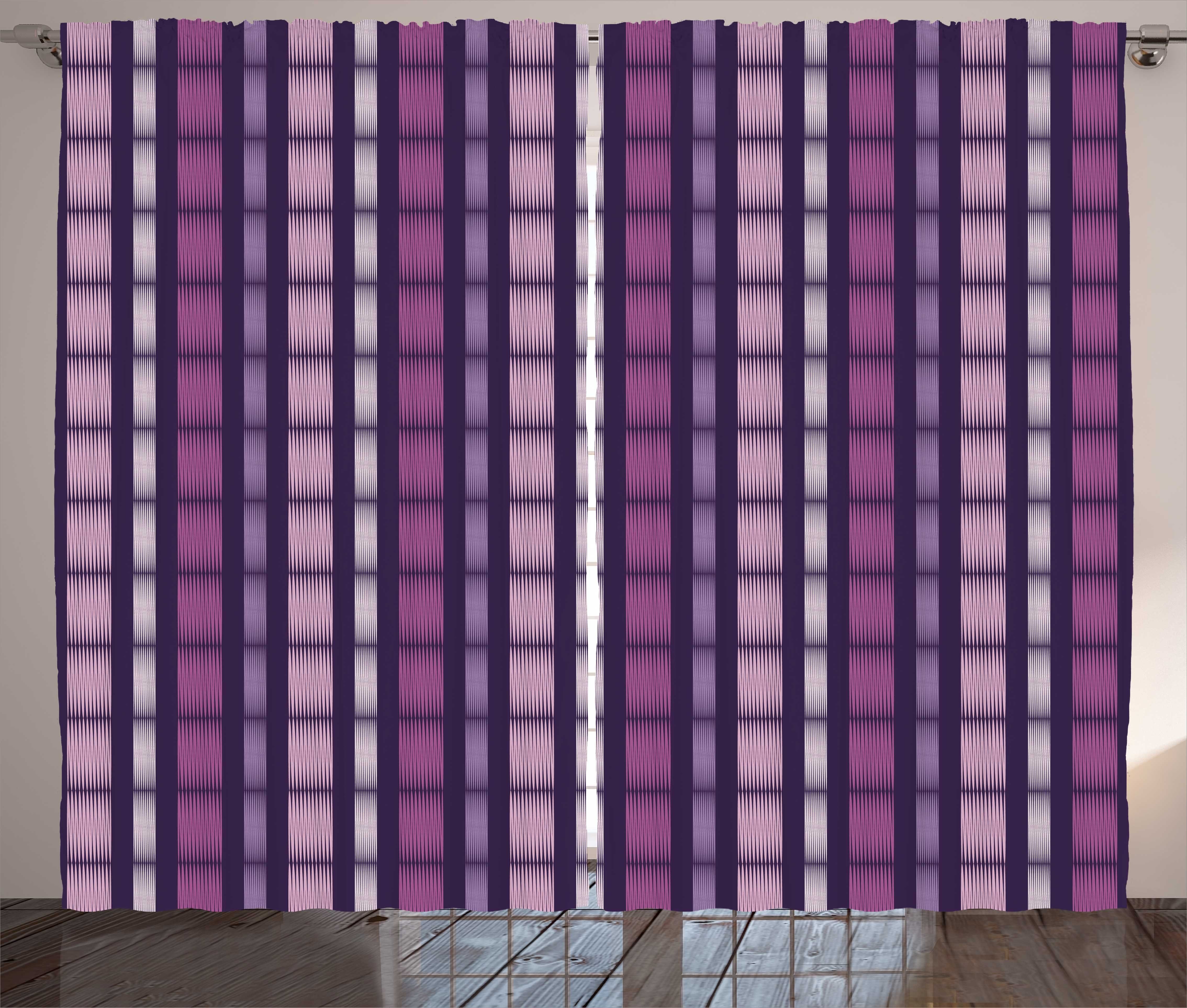 Gardine Schlafzimmer Kräuselband Vorhang Haken, Abstrakte und Bars Streifen Geometrisch Schlaufen Abakuhaus, mit