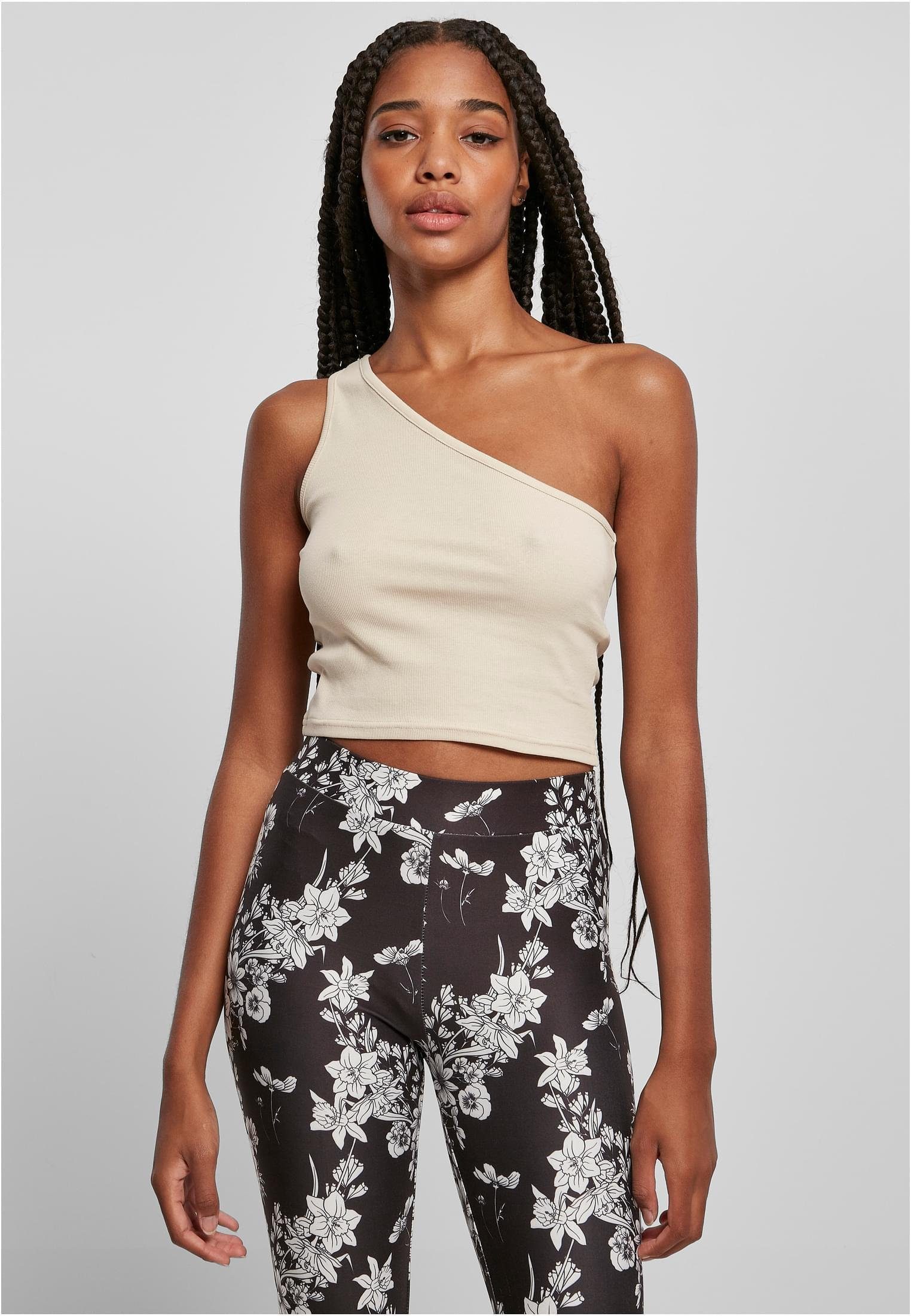 URBAN CLASSICS Tanktop Ladies Cropped Asymmetric günstig online kaufen