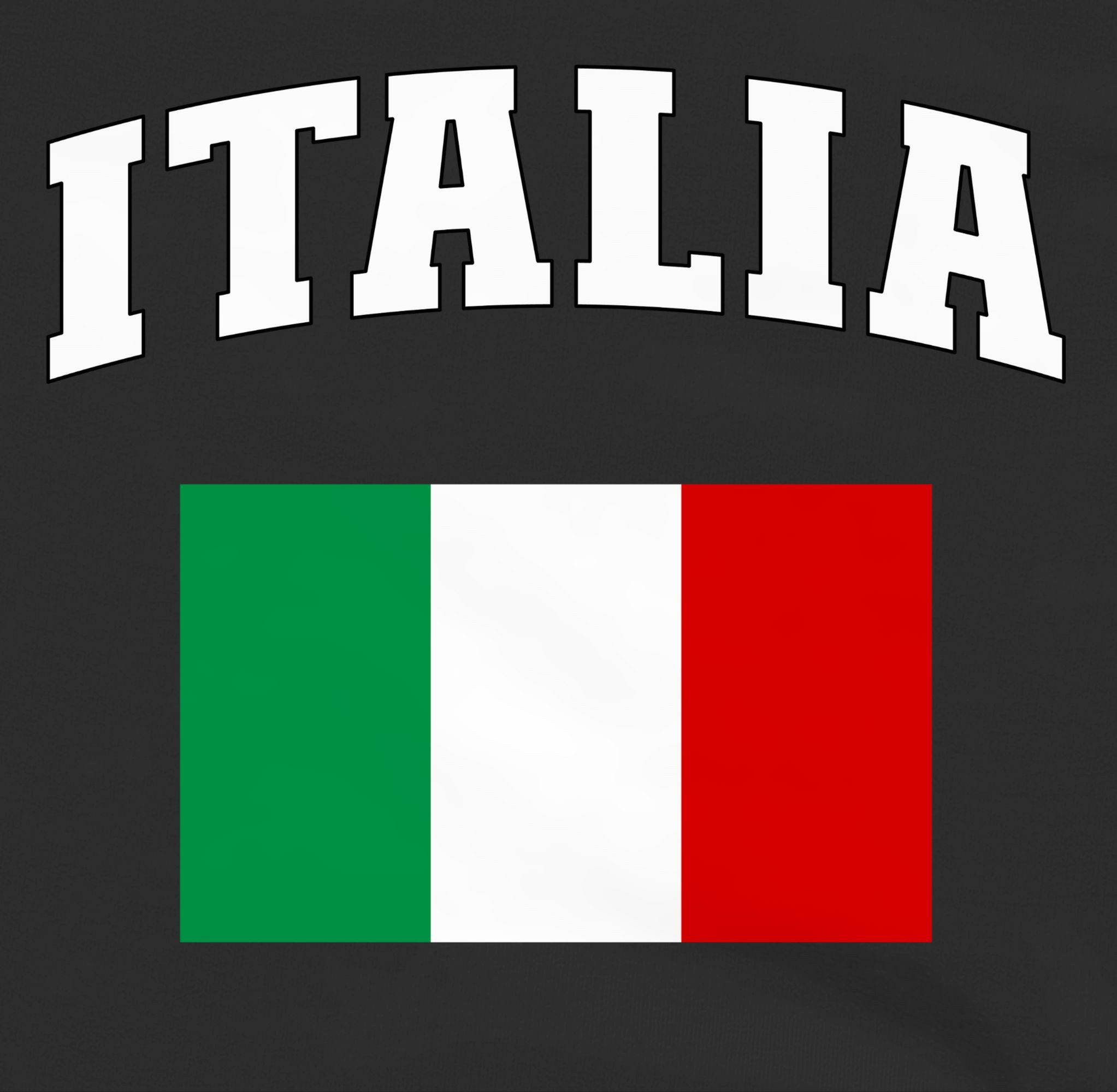 Shirtracer Hoodie Italia Schriftzug mit Flagge, Italien, Italy 2026 Fussball WM Fanartikel