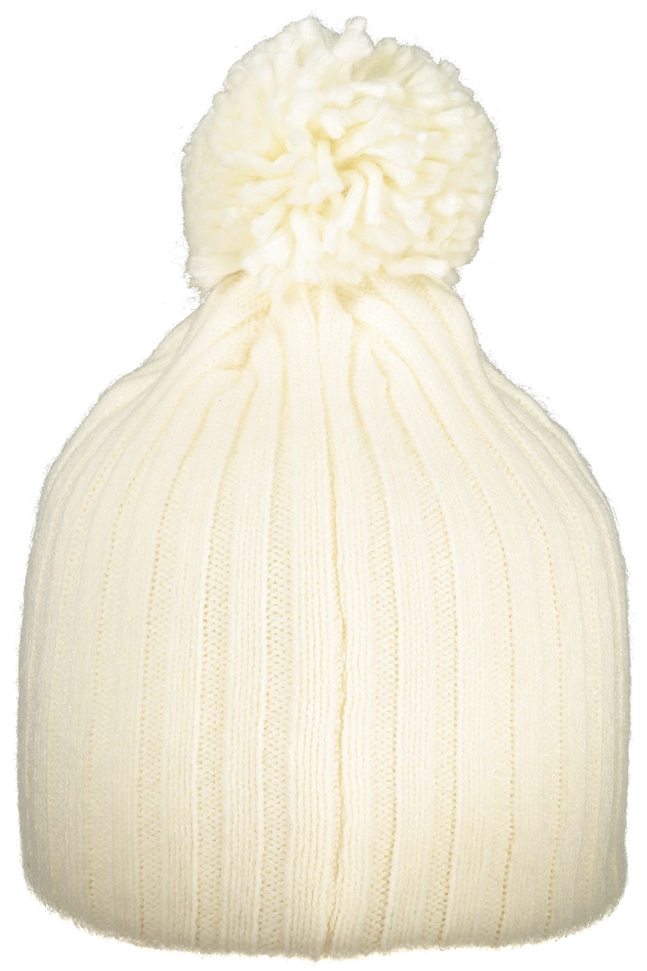 NORWAY 1963 Strickmütze Damen Wintermütze weiß mit Bommel & Applikation - Stilvolles Design