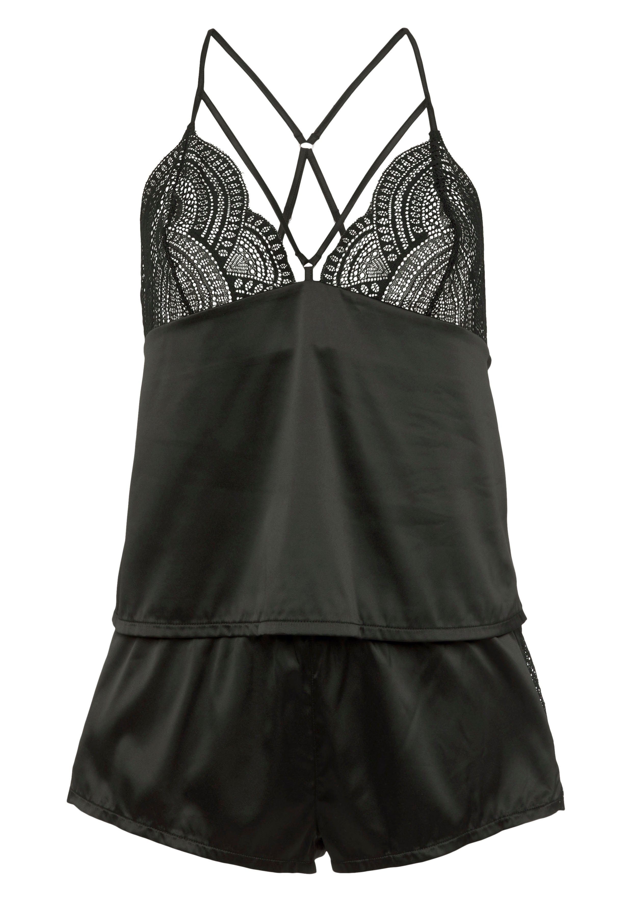 Vivance Dreams Pyjama (2 tlg) mit Spitzeneinsätzen günstig online kaufen