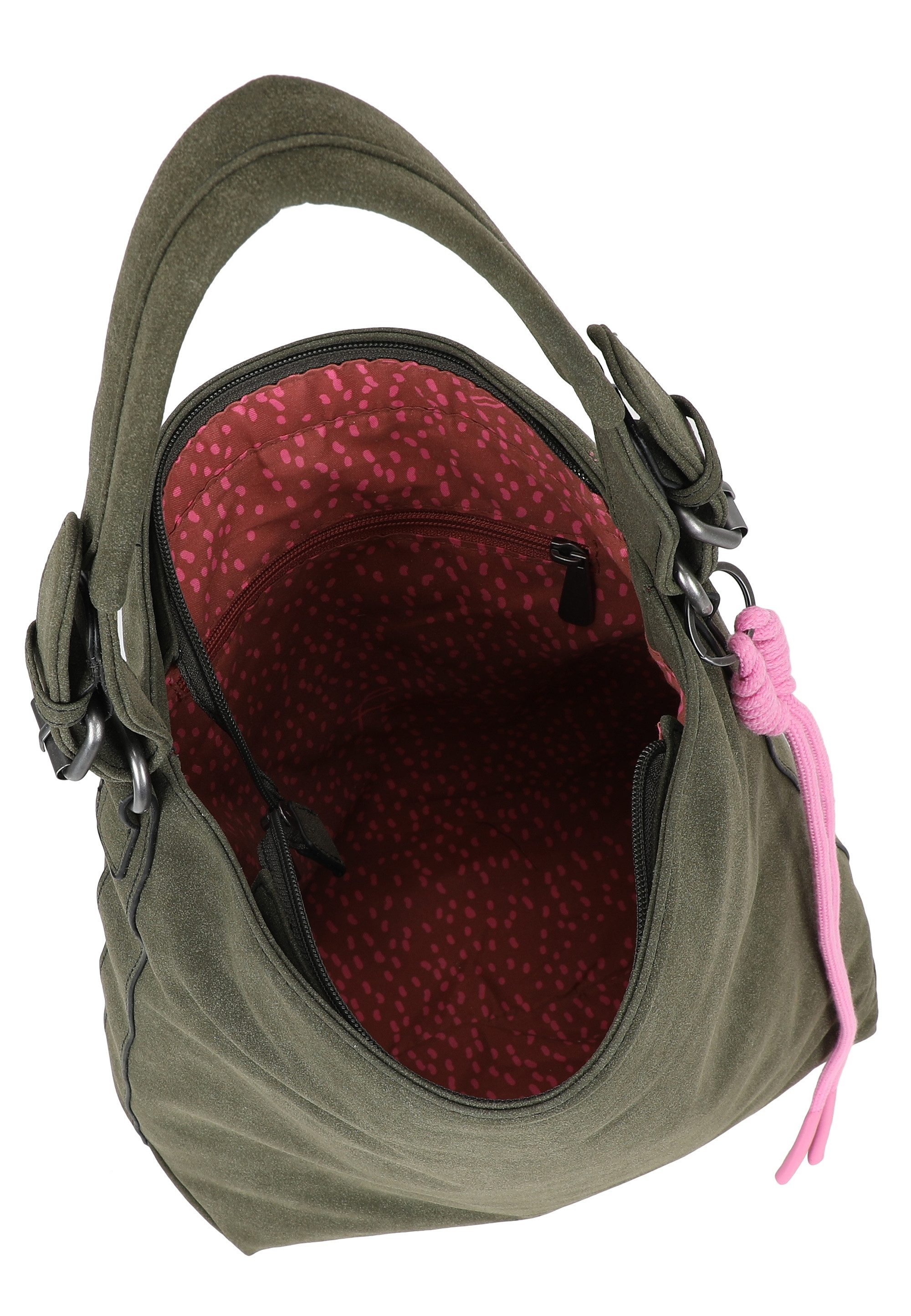 Fritzi aus Preußen Schultertasche Jacky Black, mit Reißverschluss