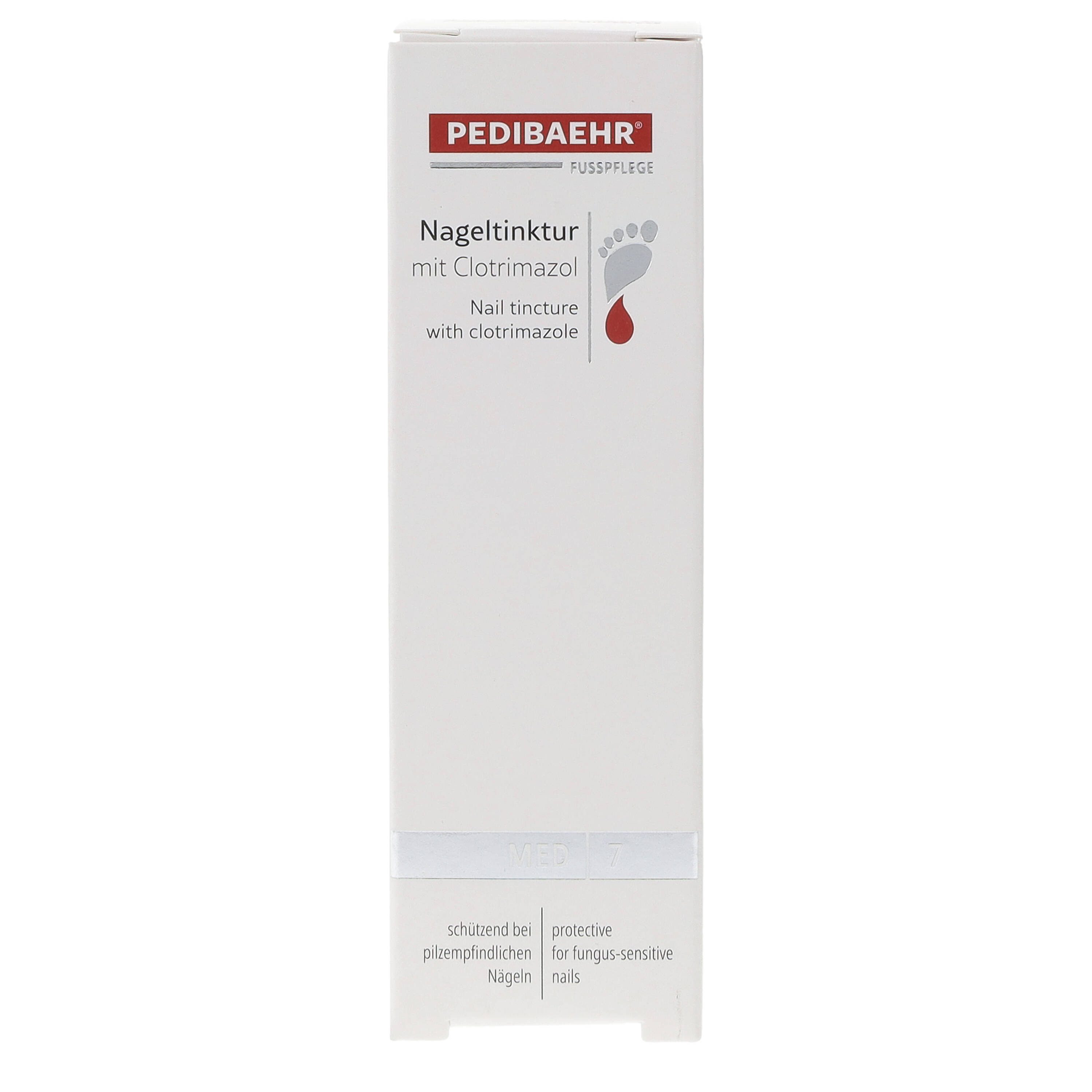 Pedibaehr Nagelpilz-Behandlungsstift Pedibaehr MED Nageltinktur mit Clotrimazol 30ml, 1-tlg., mit Joojobaöl & Bisabolol, pflegt & glättet spröde Nägel nachhaltig
