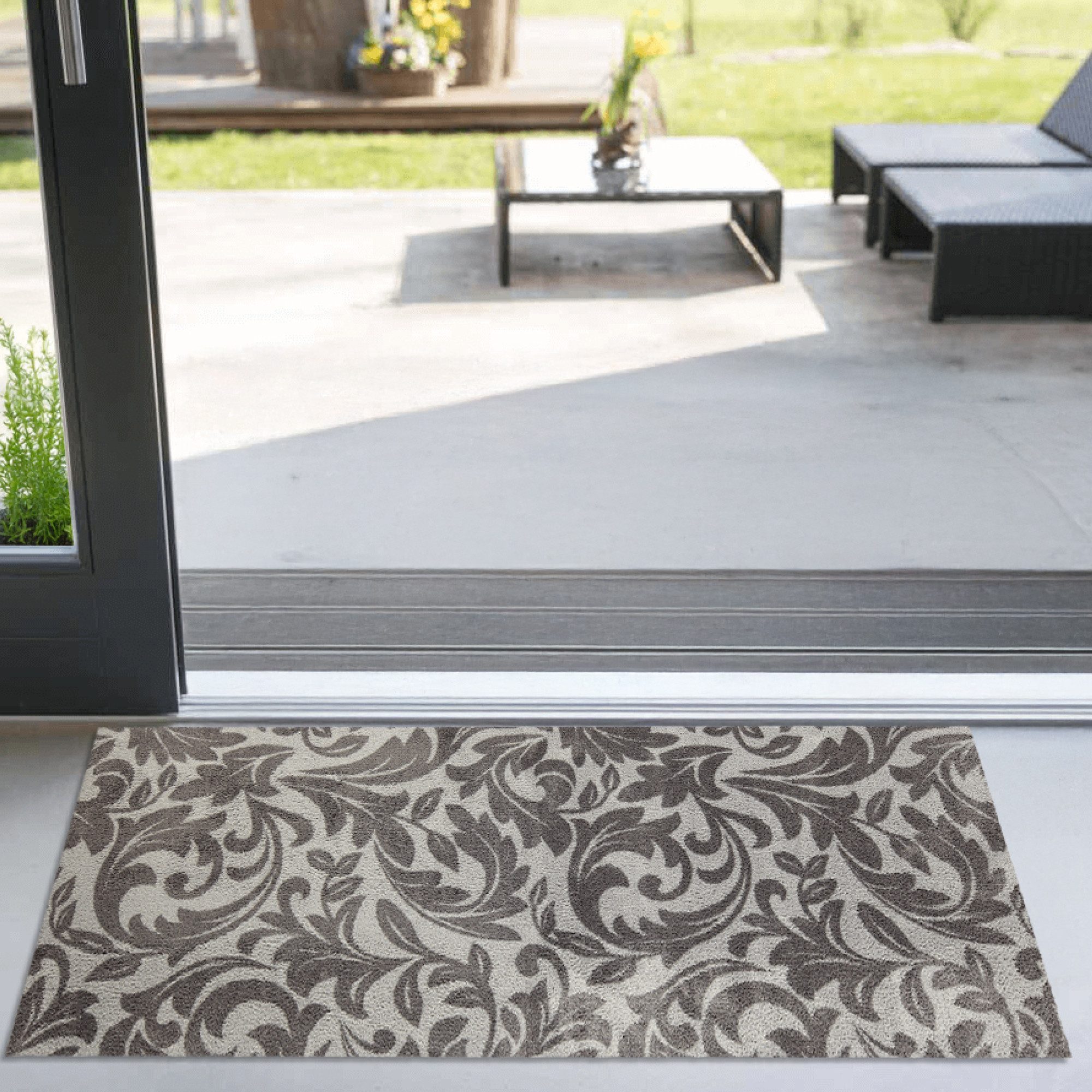 akzente Fußmatte Feel Lavender Ornament silver, Rechteckig, Höhe: 6 mm, 80x günstig online kaufen