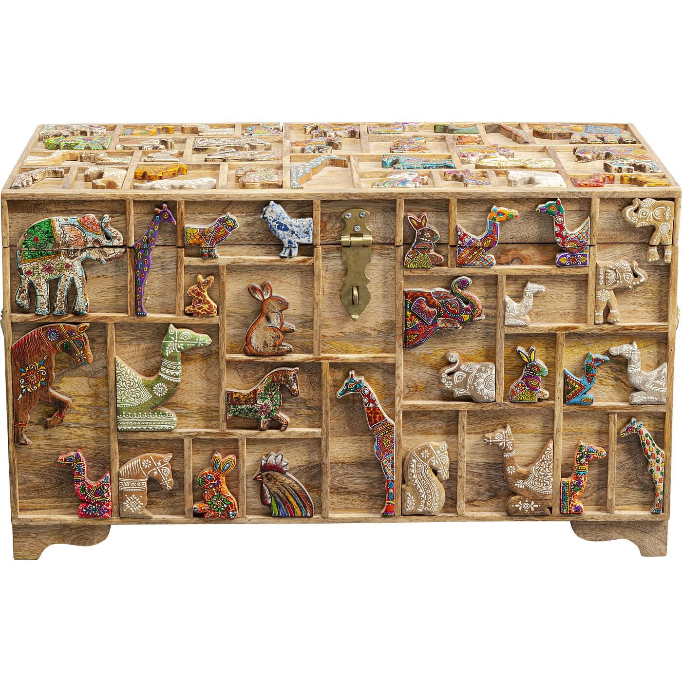 Kare Design Truhe Zoo, Massivholz, Tiermotive günstig online kaufen